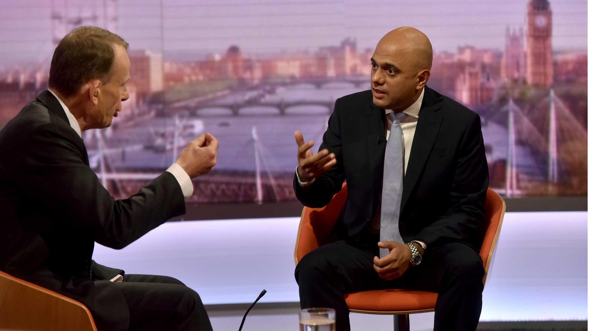 Sajid Javid and Andrew Marr