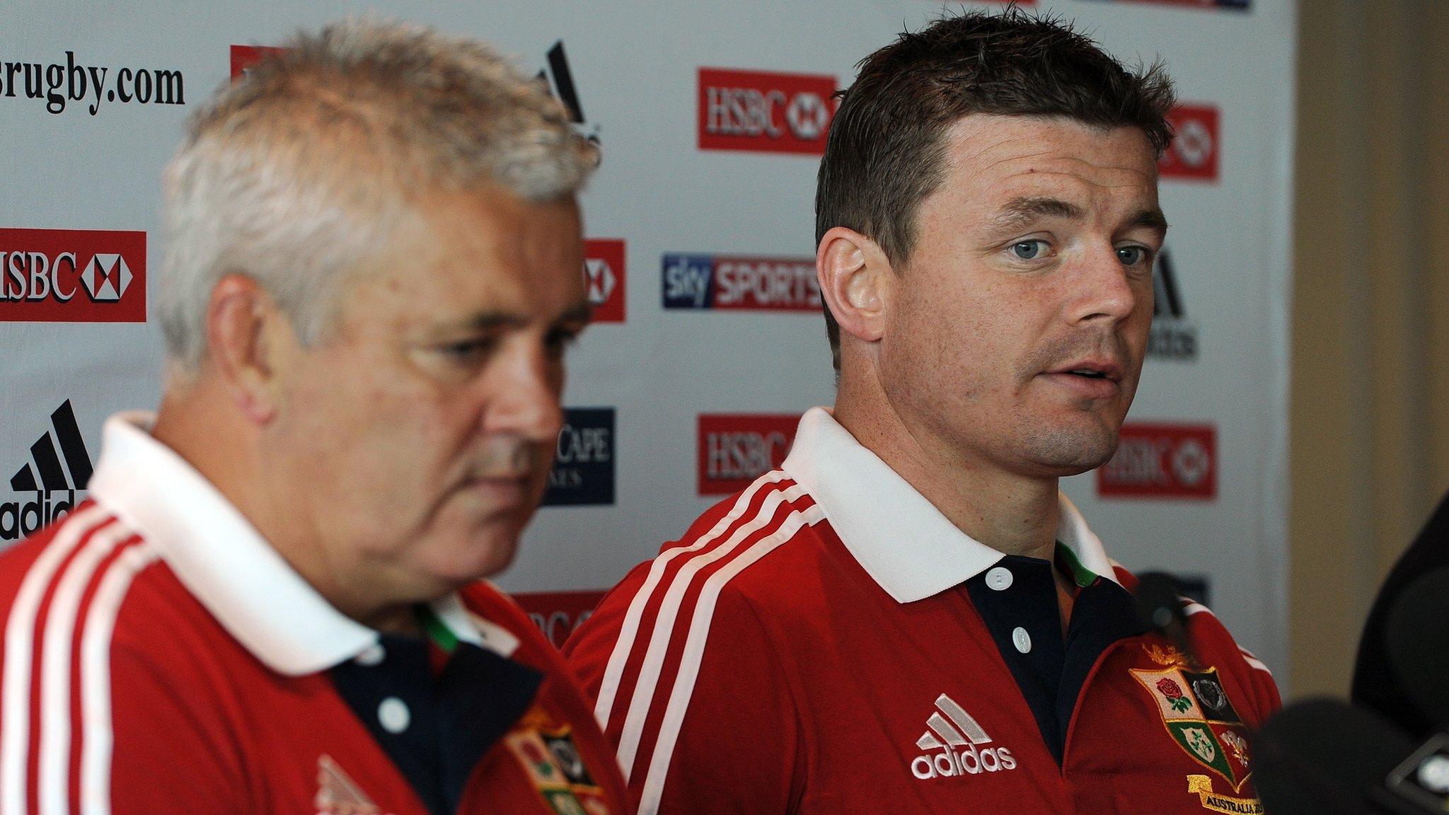 Warren Gatland and Brian O'Driscoll in 2013