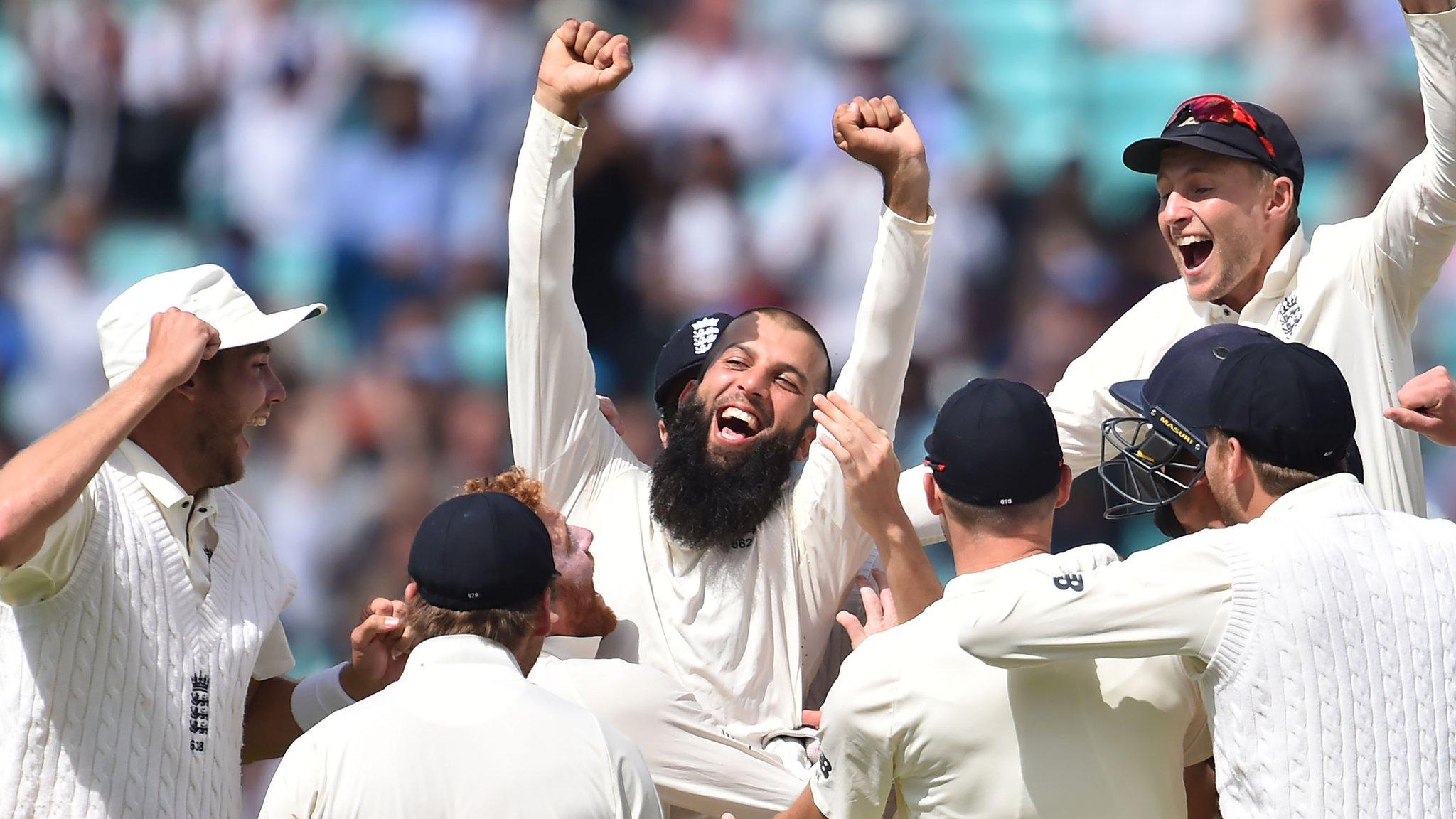 Moeen Ali celebrates victory