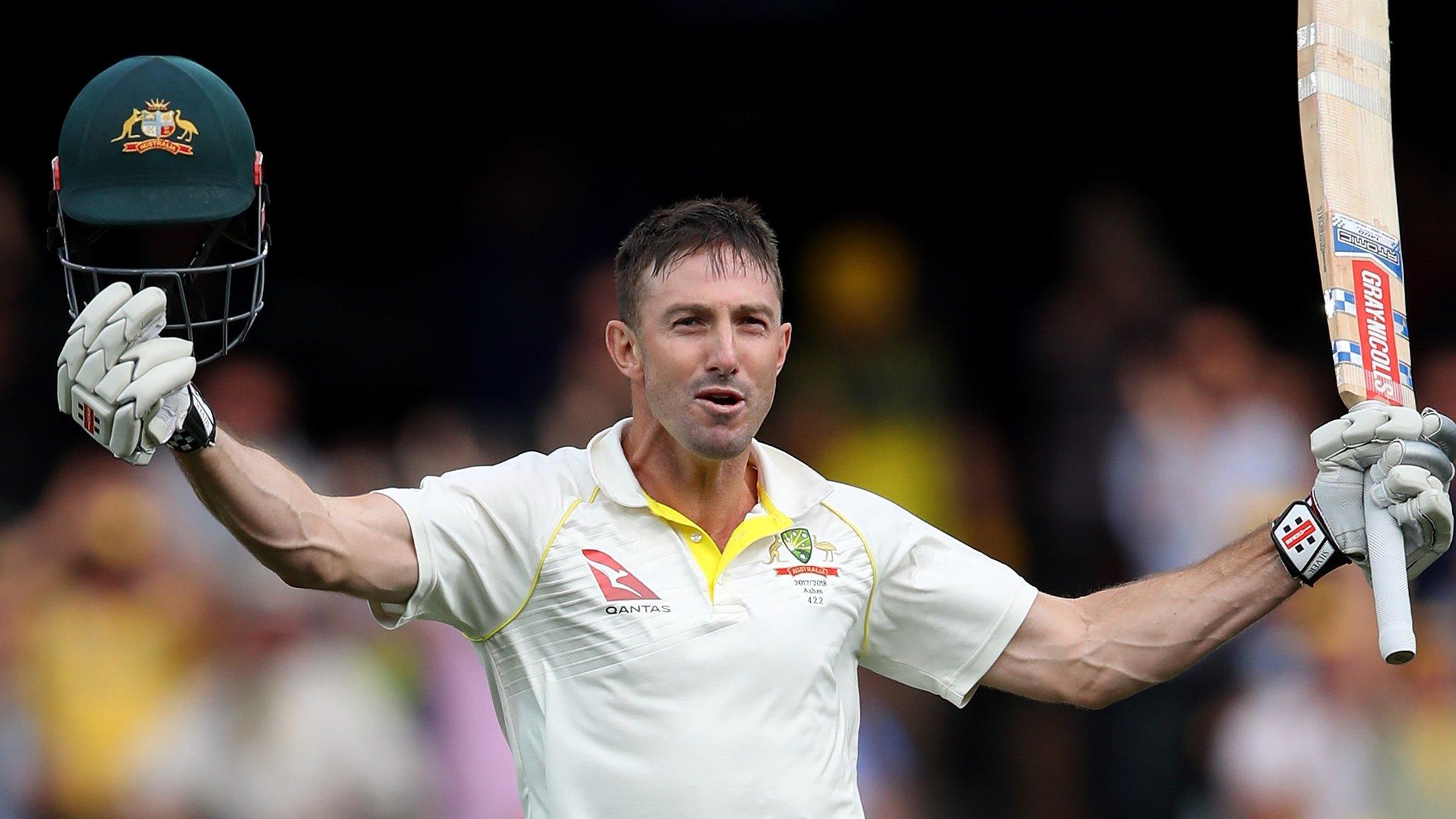 Shaun Marsh celebrates his century