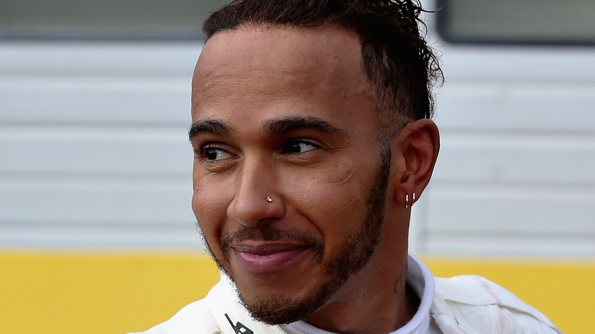 Lewis Hamilton celebrates winning the French Grand Prix