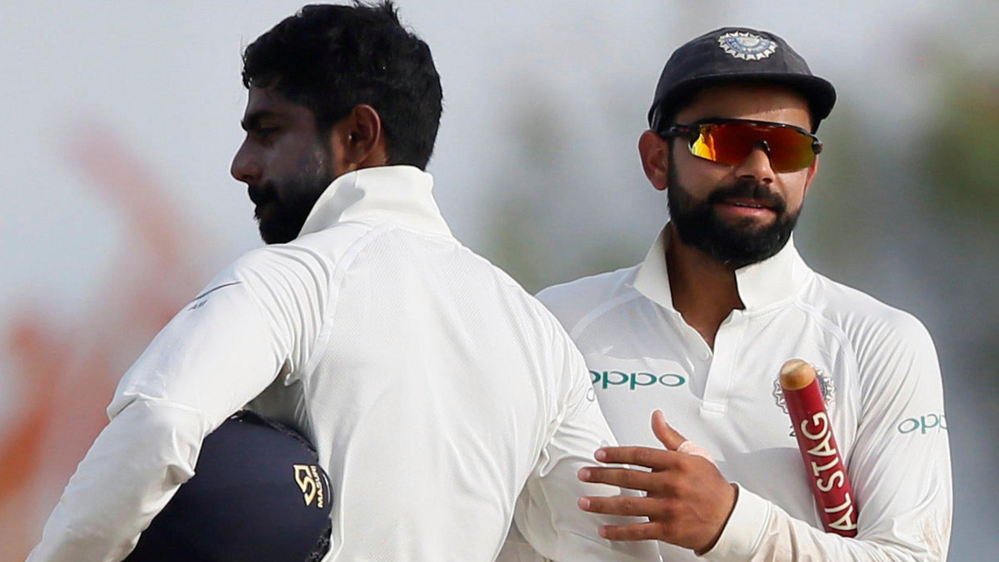 Virat Kohli celebrates India's win over Sri Lanka