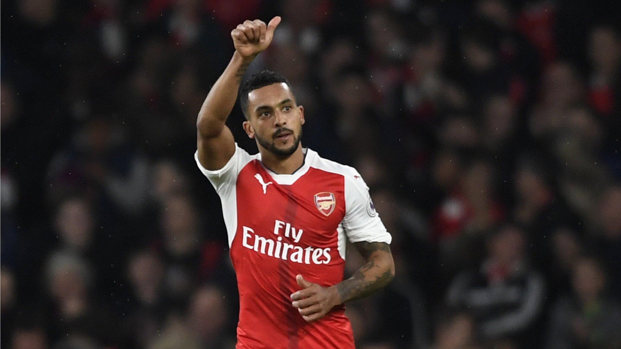 Theo Walcott celebrates