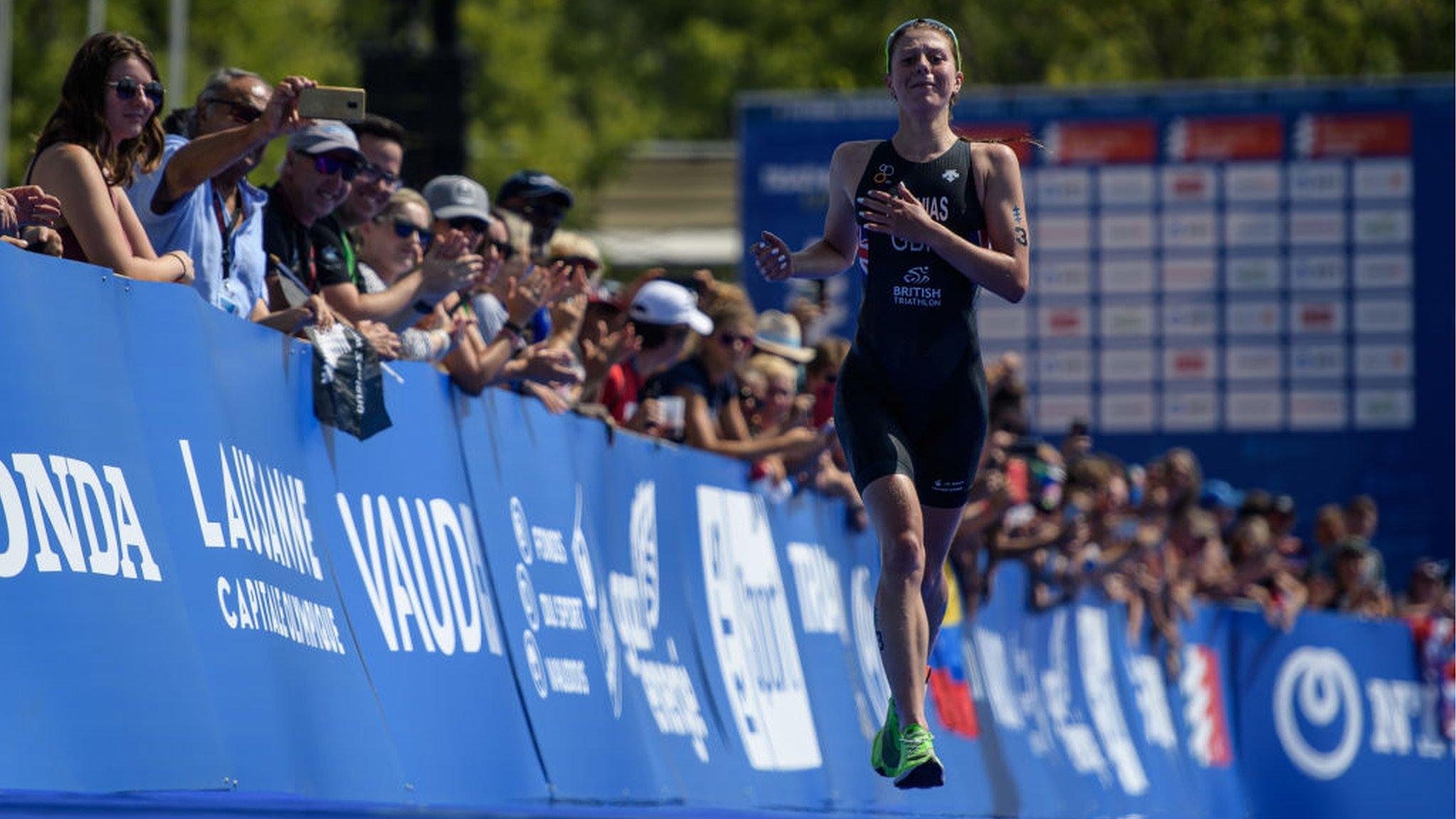 Olivia Mathias competes in Lausanne