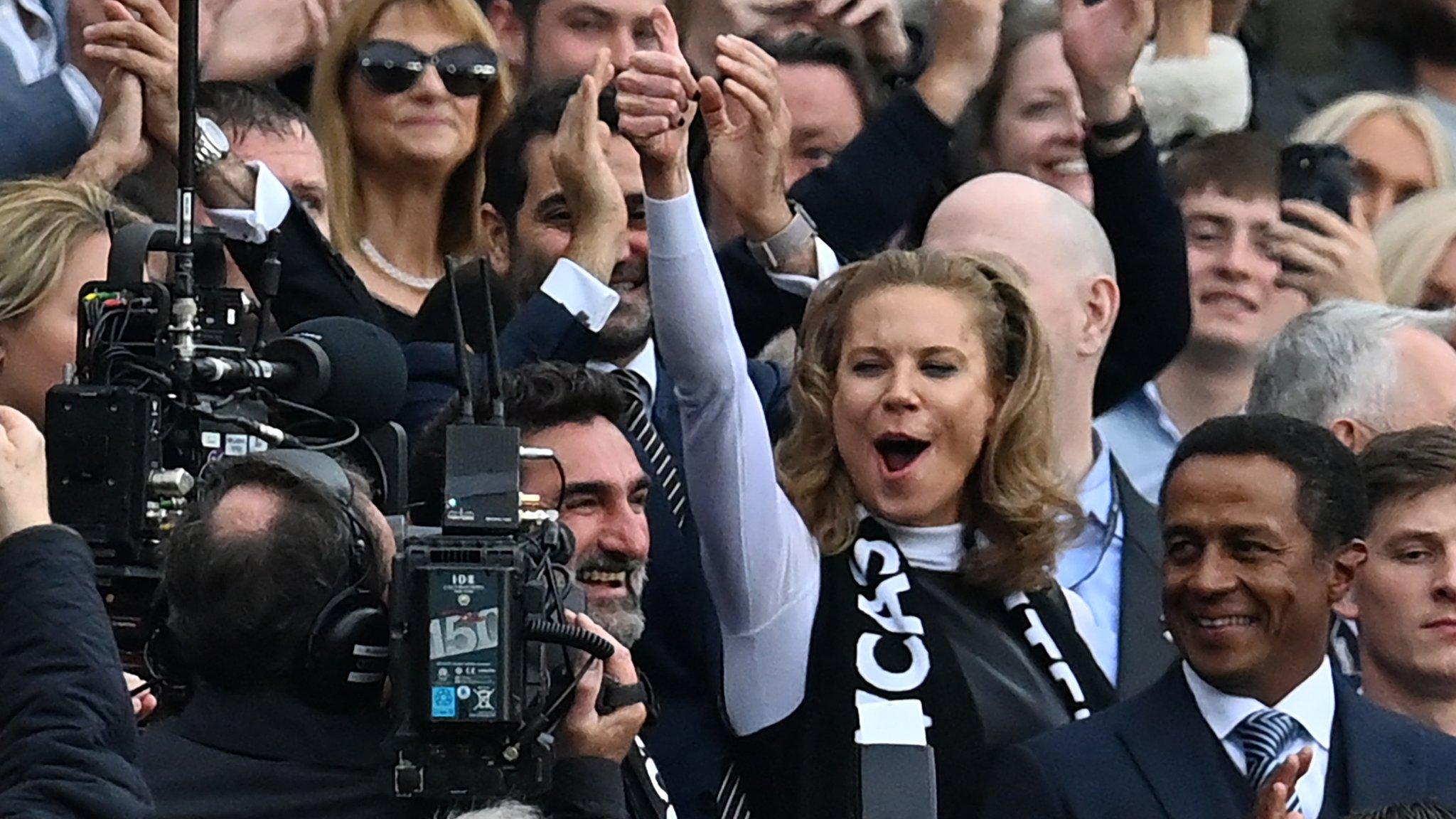 Amanda Staveley celebrates