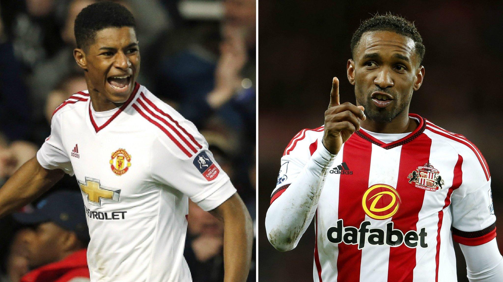 Marcus Rashford (left) and Jermain Defoe