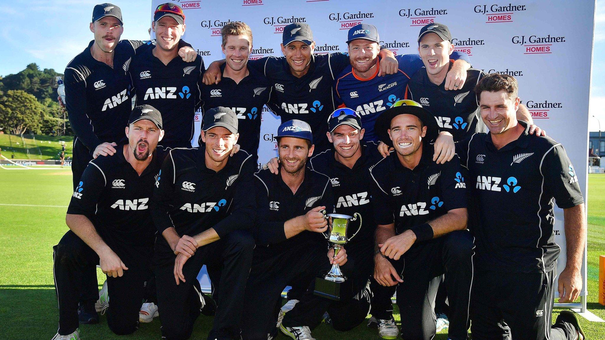 New Zealand with the ODI series trophy