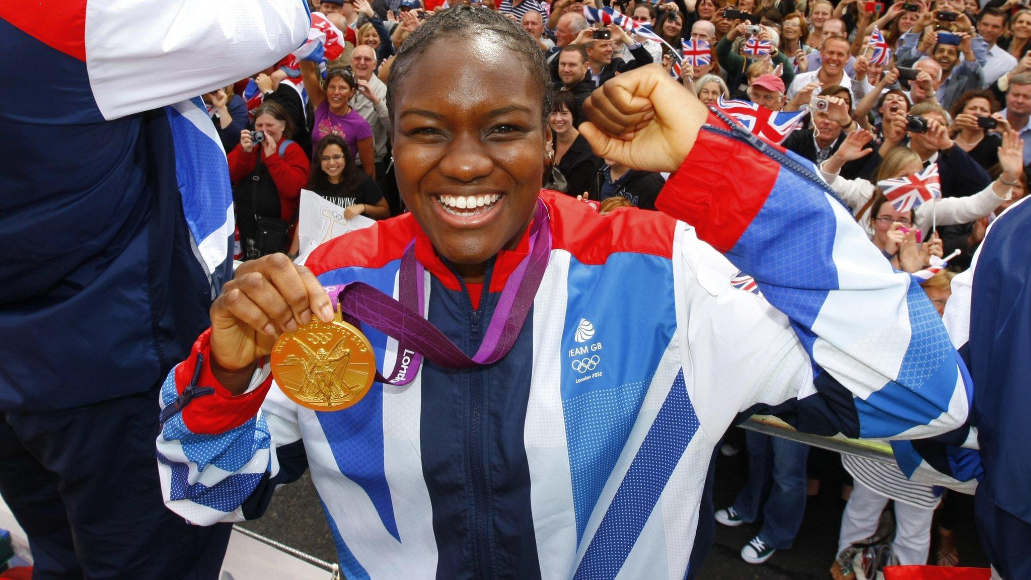 Nicola Adams with her London 2012 gold medal.