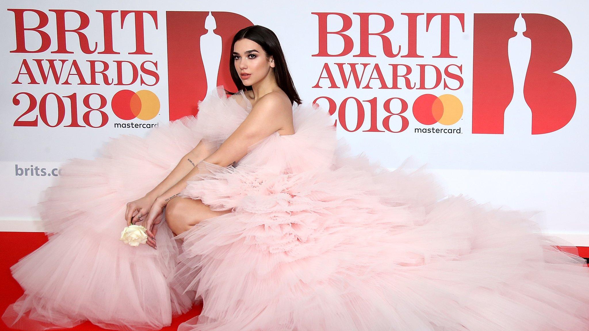 Dua Lipa at the 2018 Brit Awards