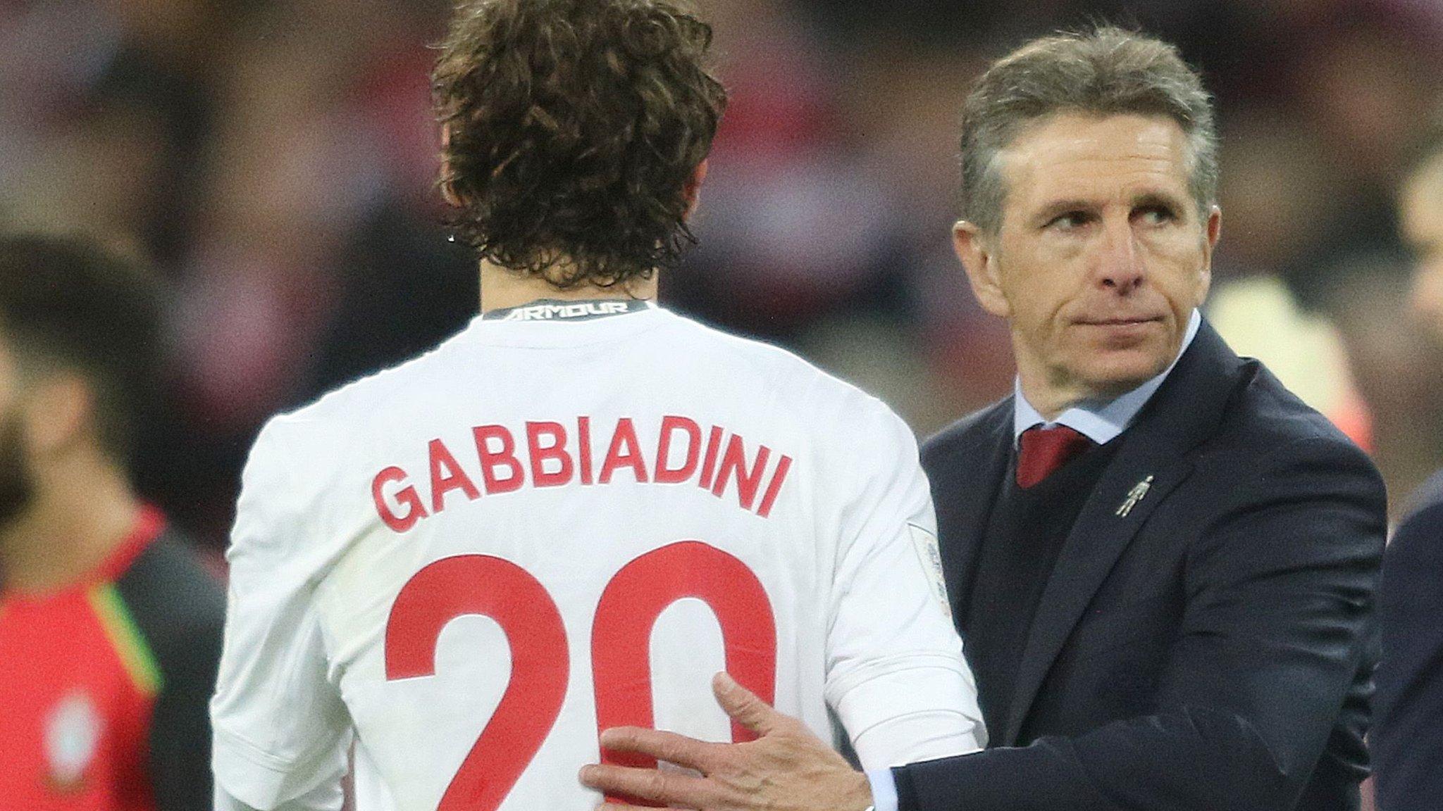 Claude Puel with Manolo Gabbiadini