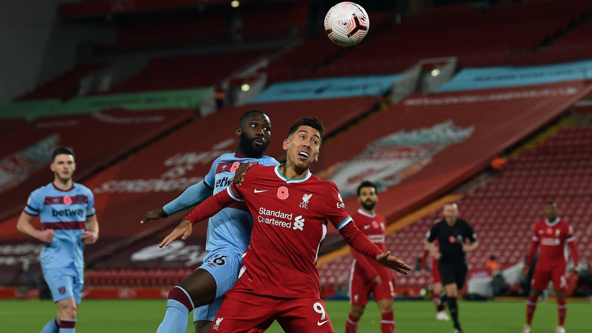 Liverpool beat West Ham in the Premier League on Saturday