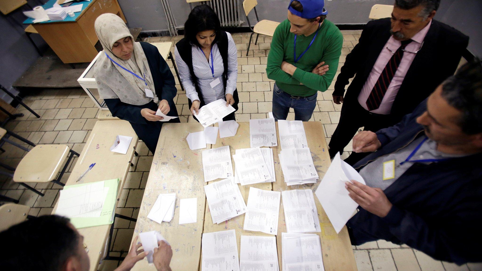 Votes are counted in Algiers, Algeria, May 4, 2017