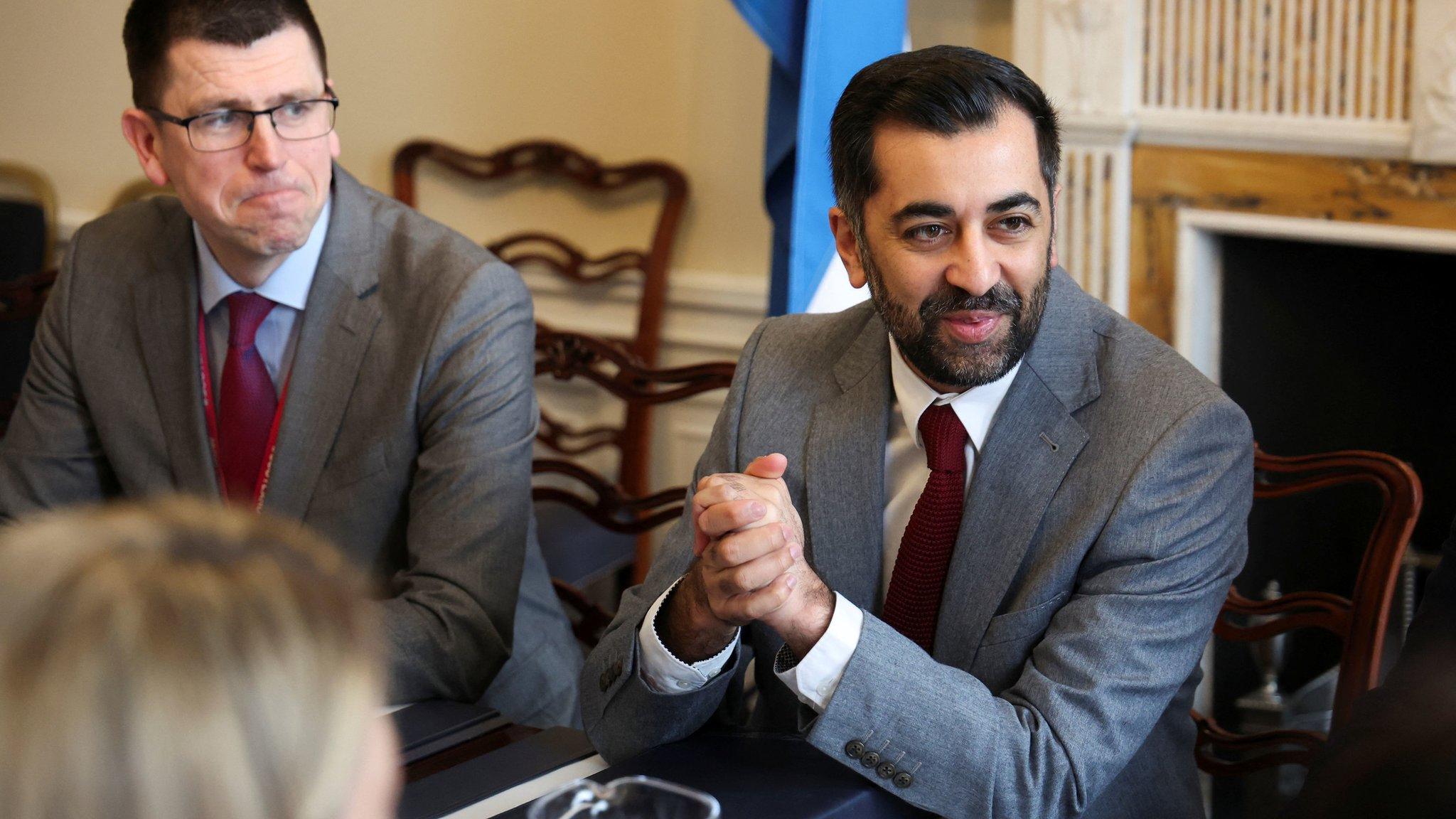 Humza Yousaf with cabinet