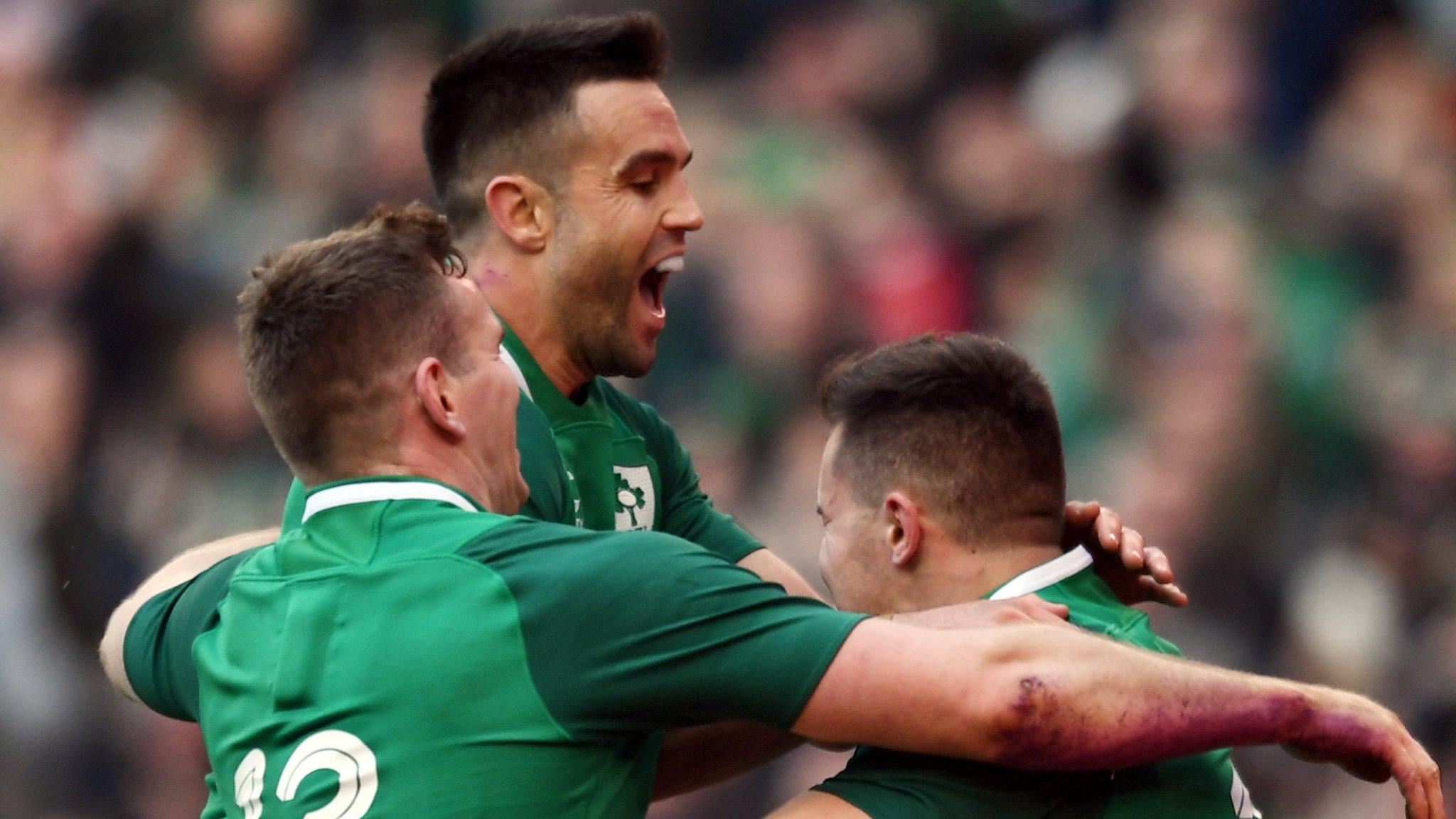 Ireland scrum-half Conor Murray celebrates