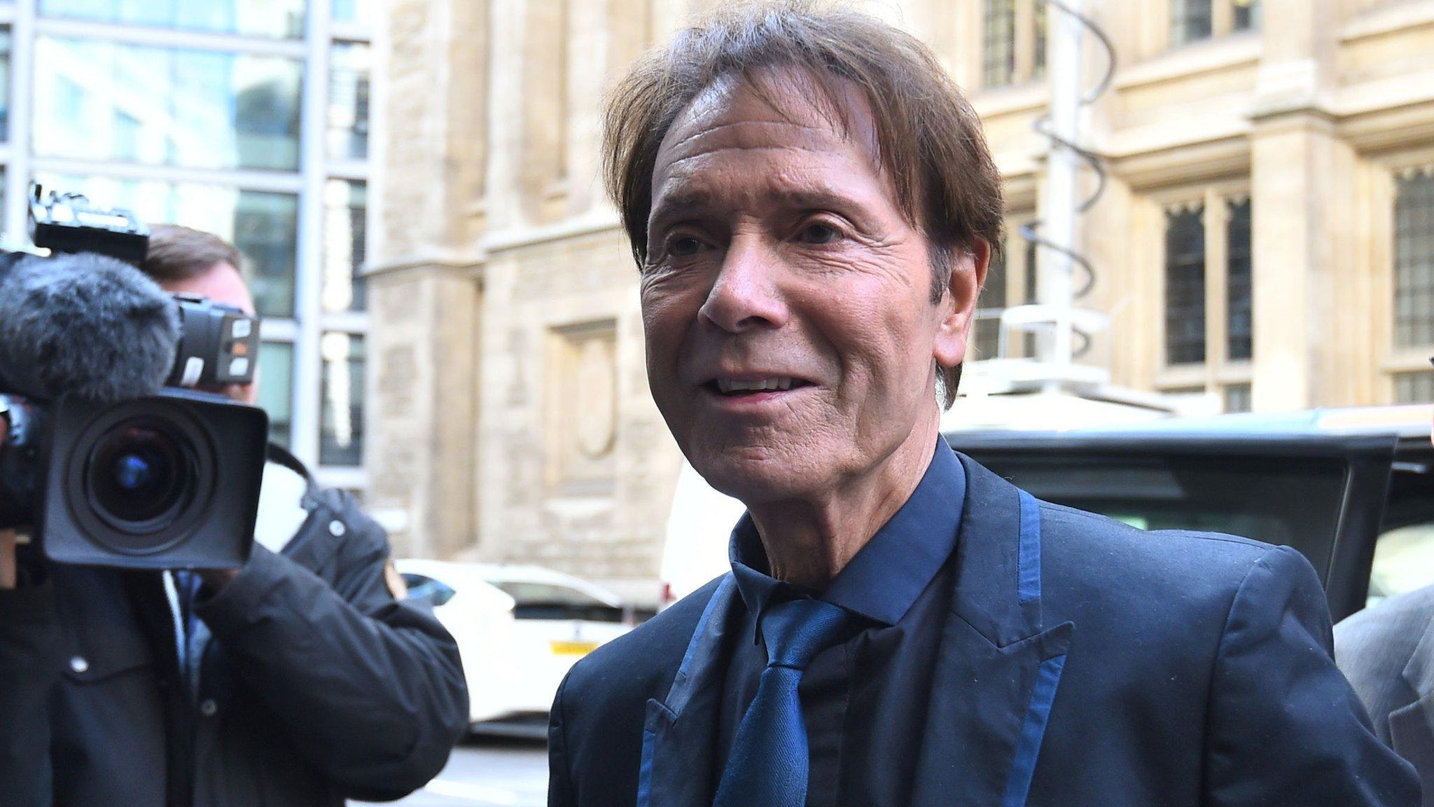 Sir Cliff Richard arriving at the High Court on 18 April 2018