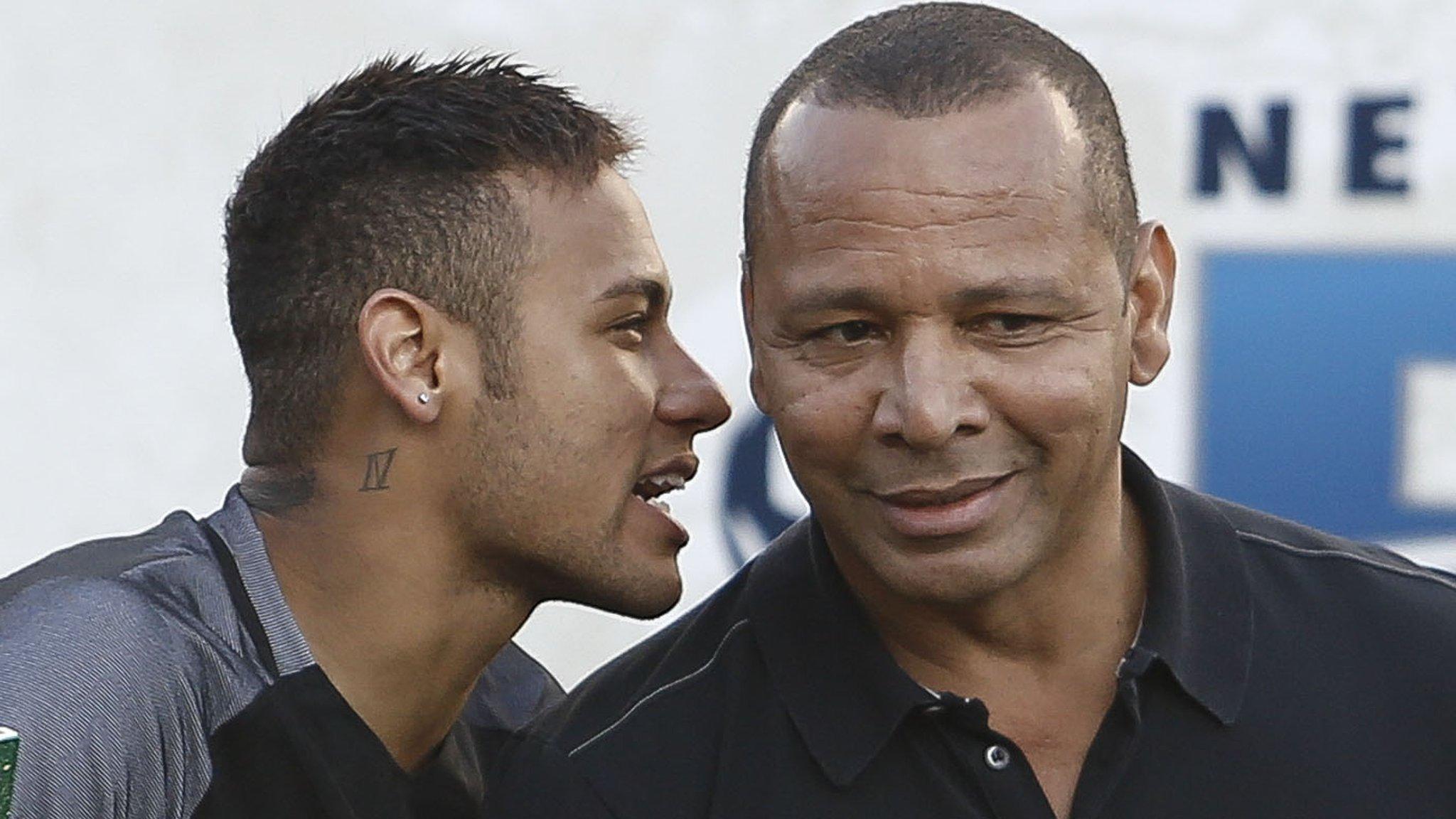 Neymar with his father Neymar Sr