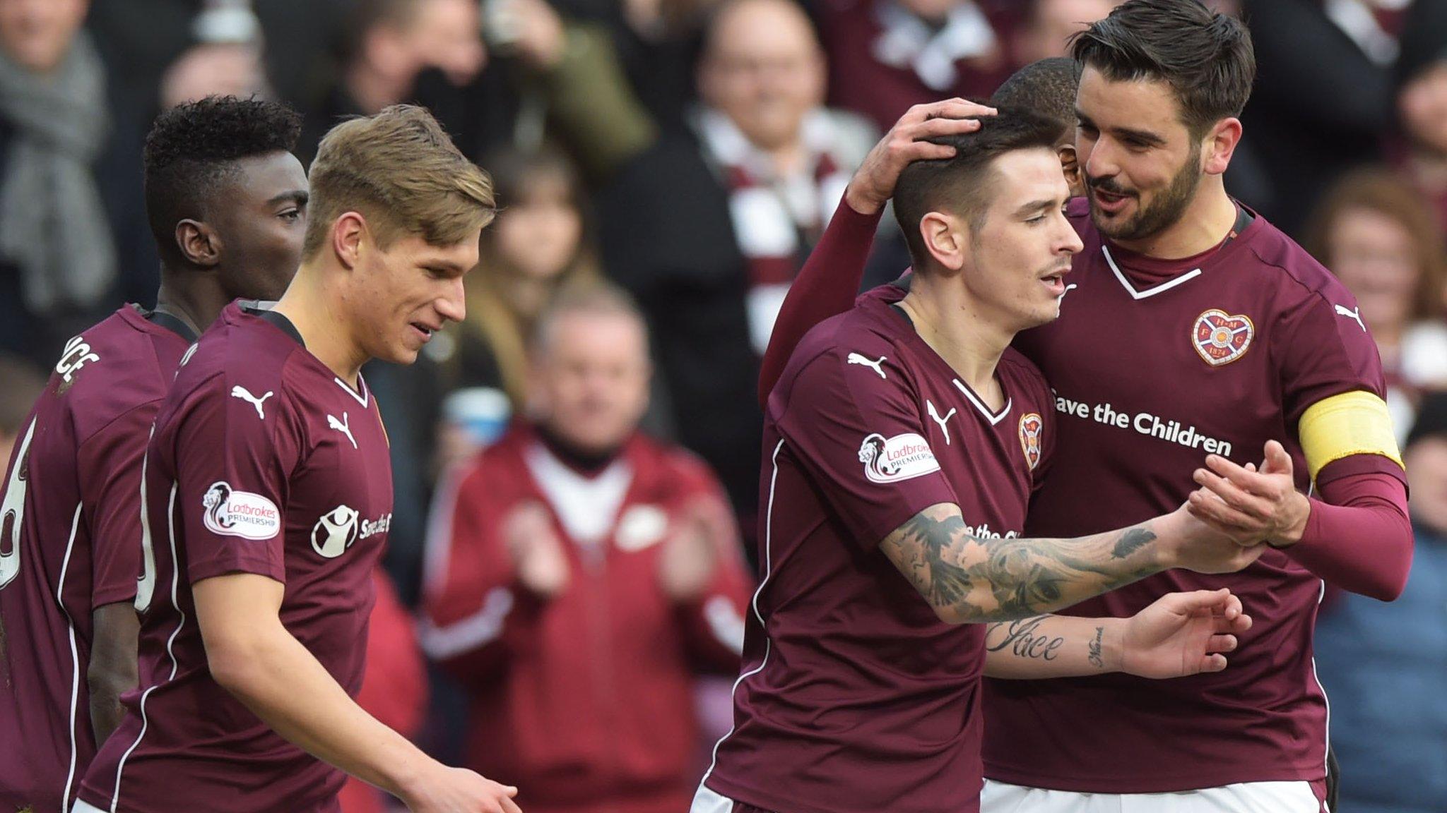 Jamie Walker opened the scoring for Hearts at Tynecastle