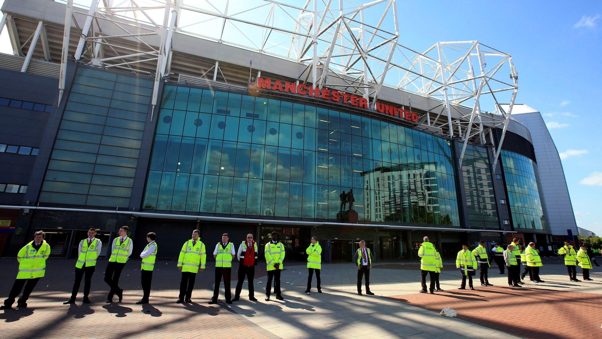 Stewards outside Old Trafford