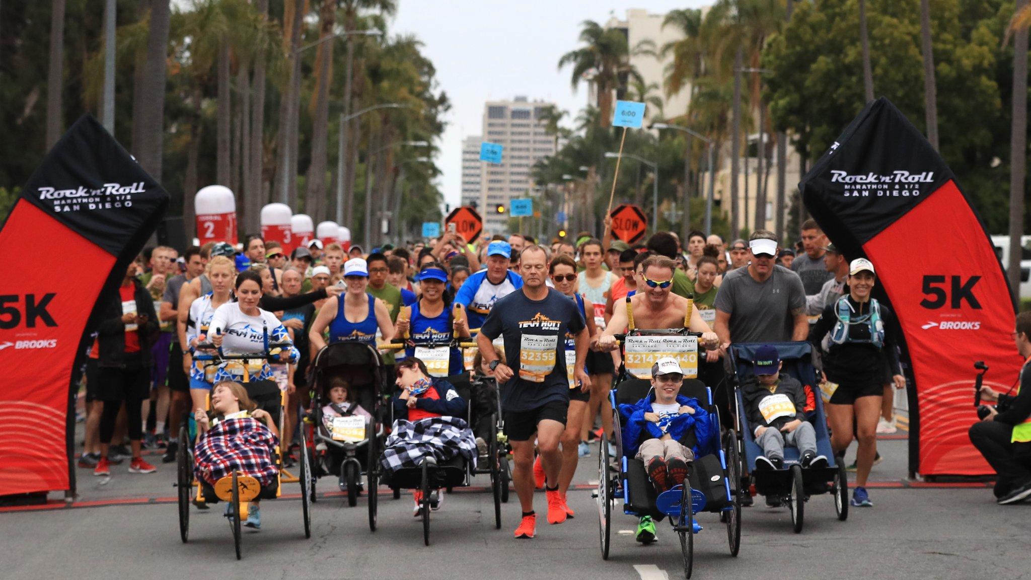 San Diego, California - 1 June: Athletes with disabilities compete during the Synchrony Rock 'n' Roll 5K. (Photo by Sean M. Haffey/Getty Images)