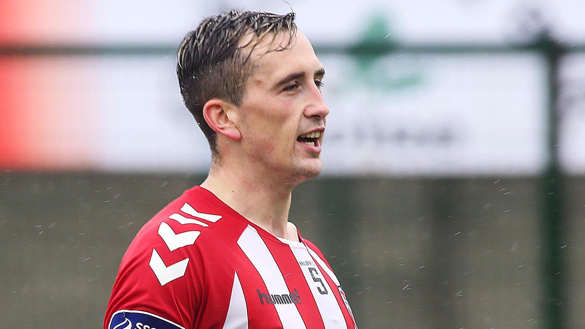 Derry City's Aaron McEneff celebrates a goal