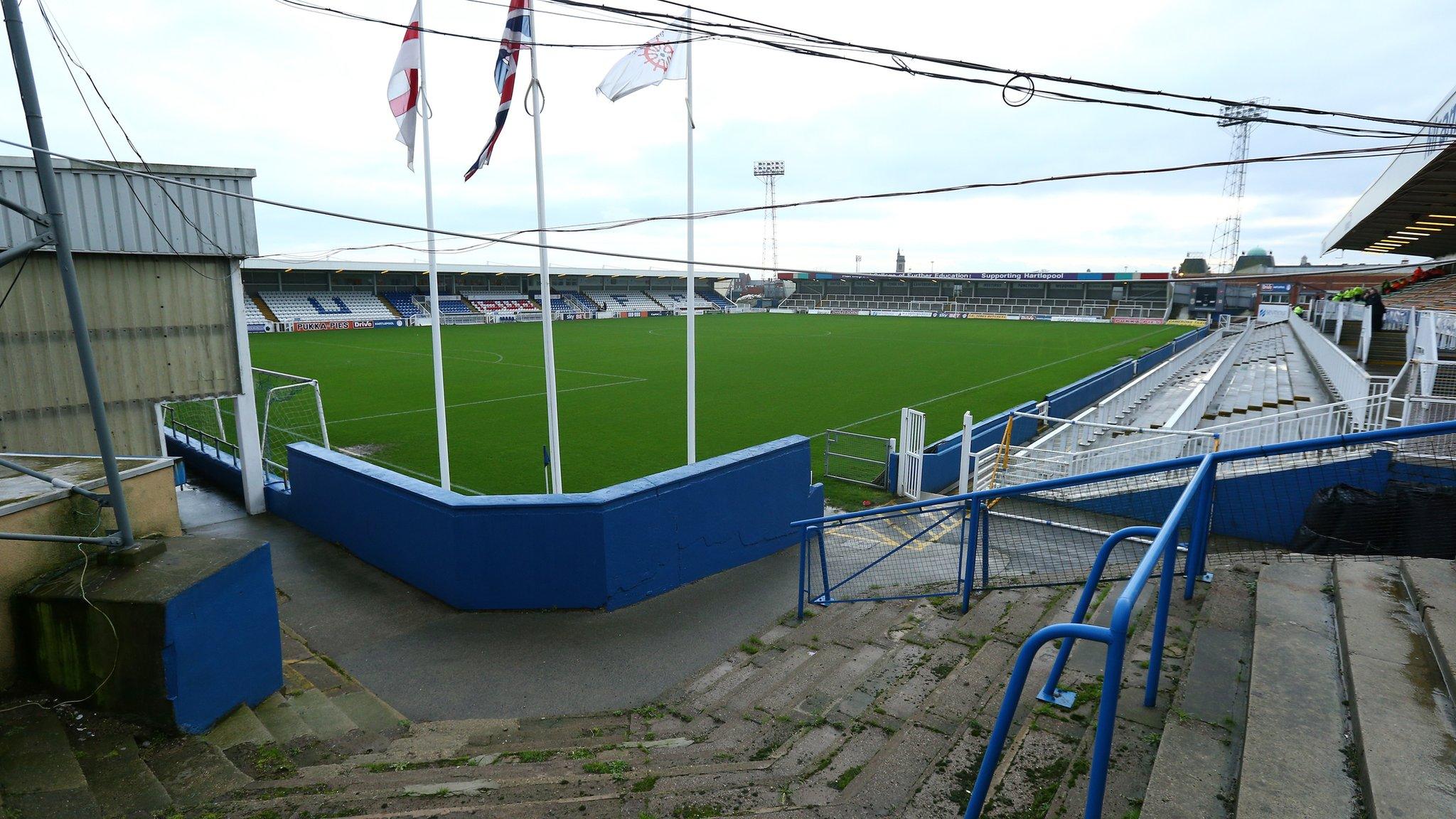 Hartlepool United's Victoria Park from the corner of the stand behind the goal