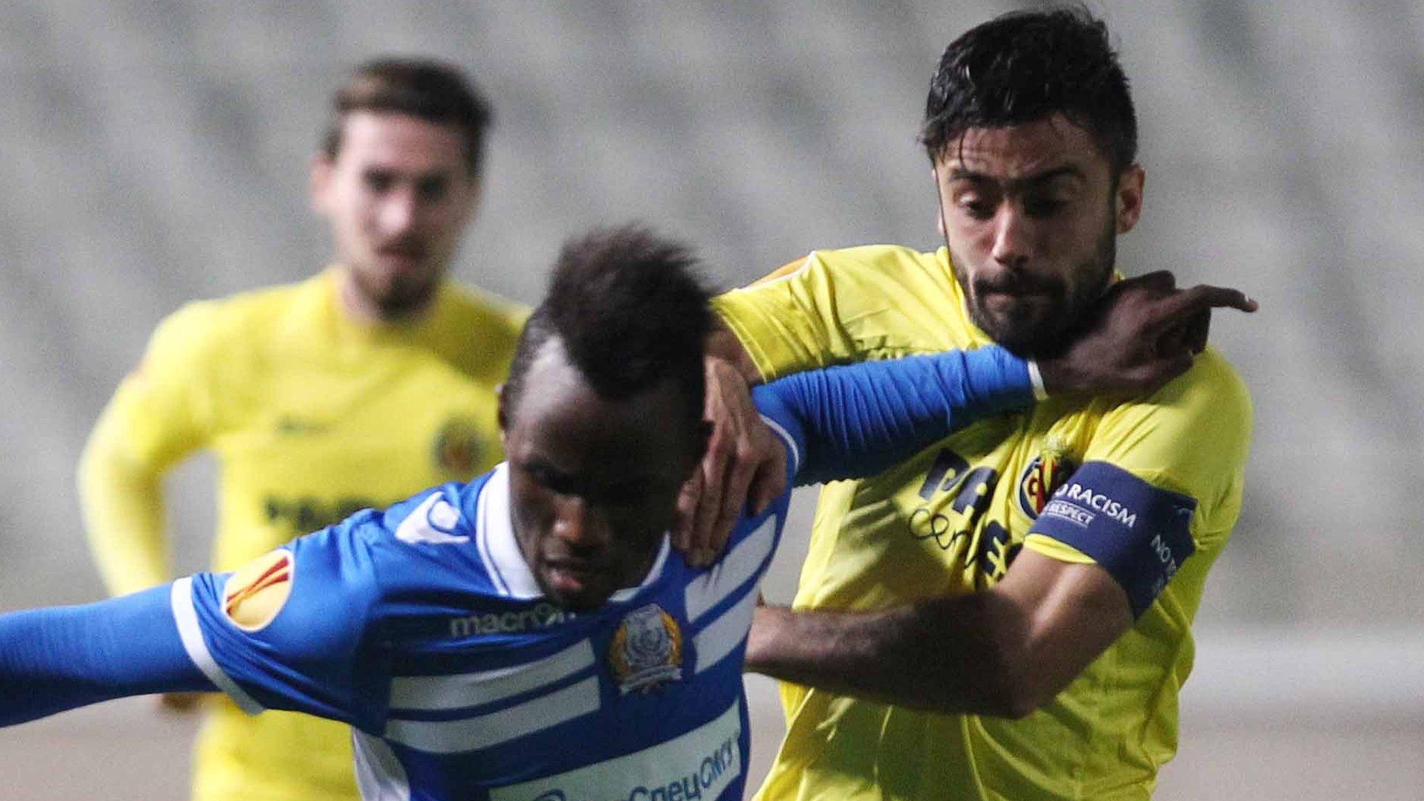 Apollon's Fabrice and Villarreal's Jaume Costa