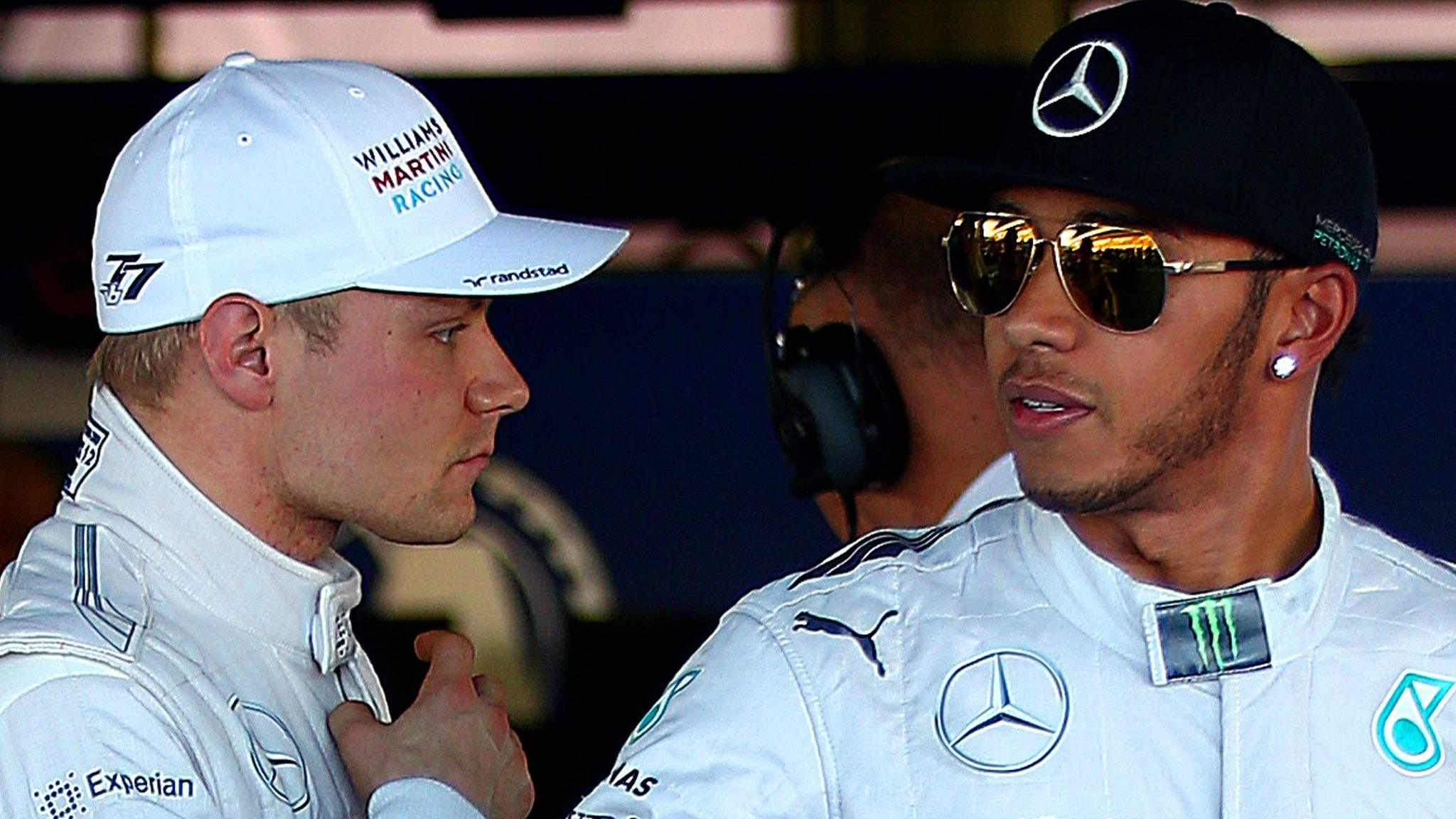 Valtteri Bottas and Lewis Hamilton