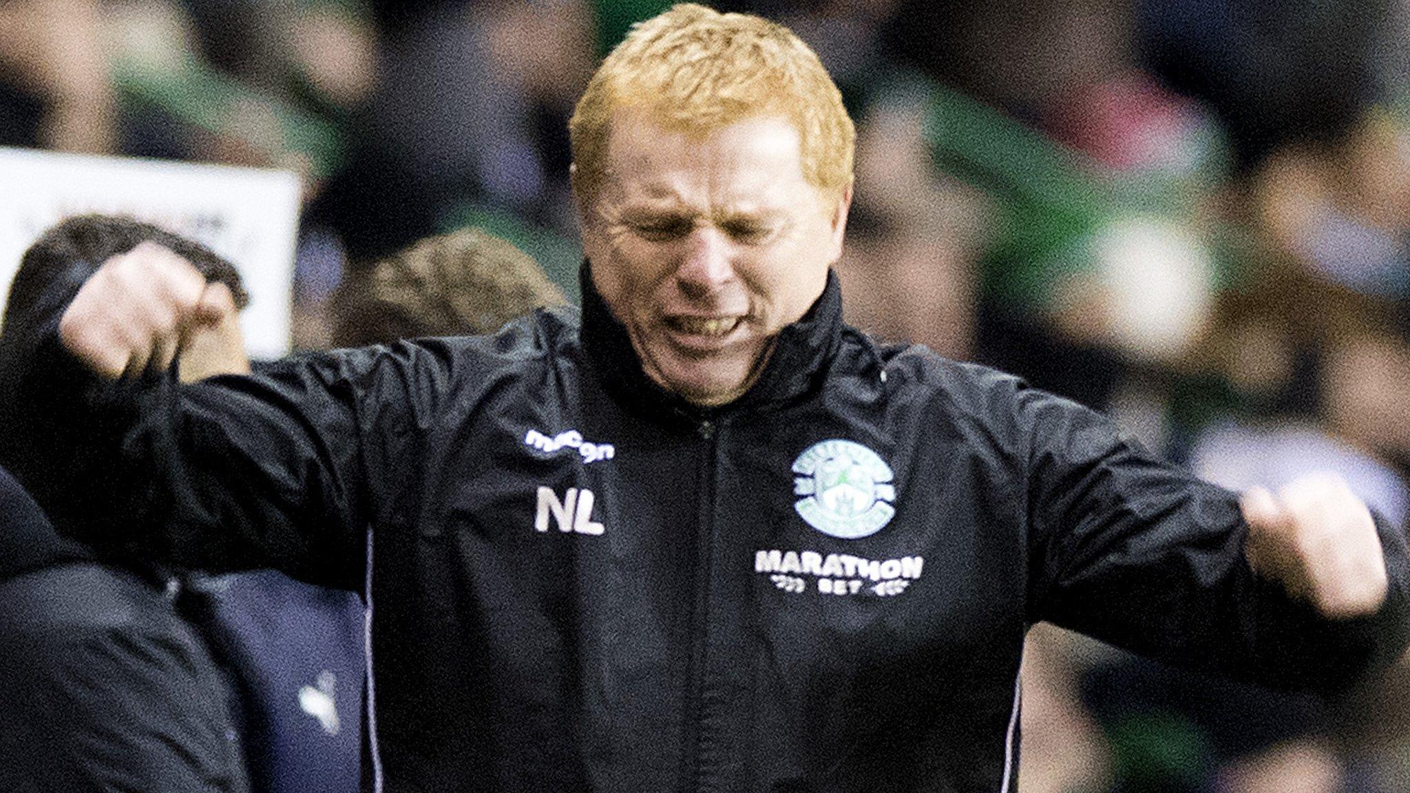 Hibernian head coach Neil Lennon vents his frustration