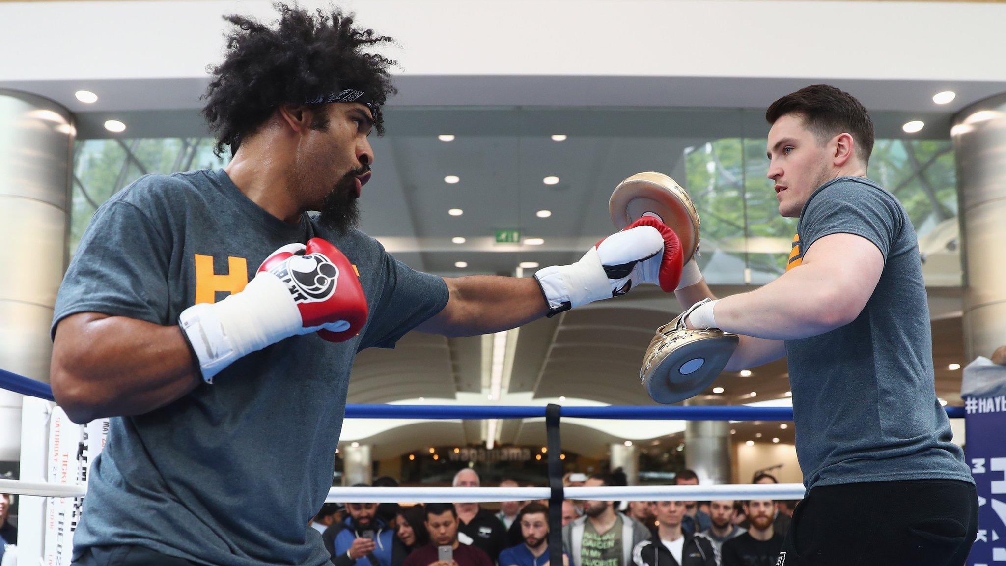 David Haye (left) and Shane McGuigan