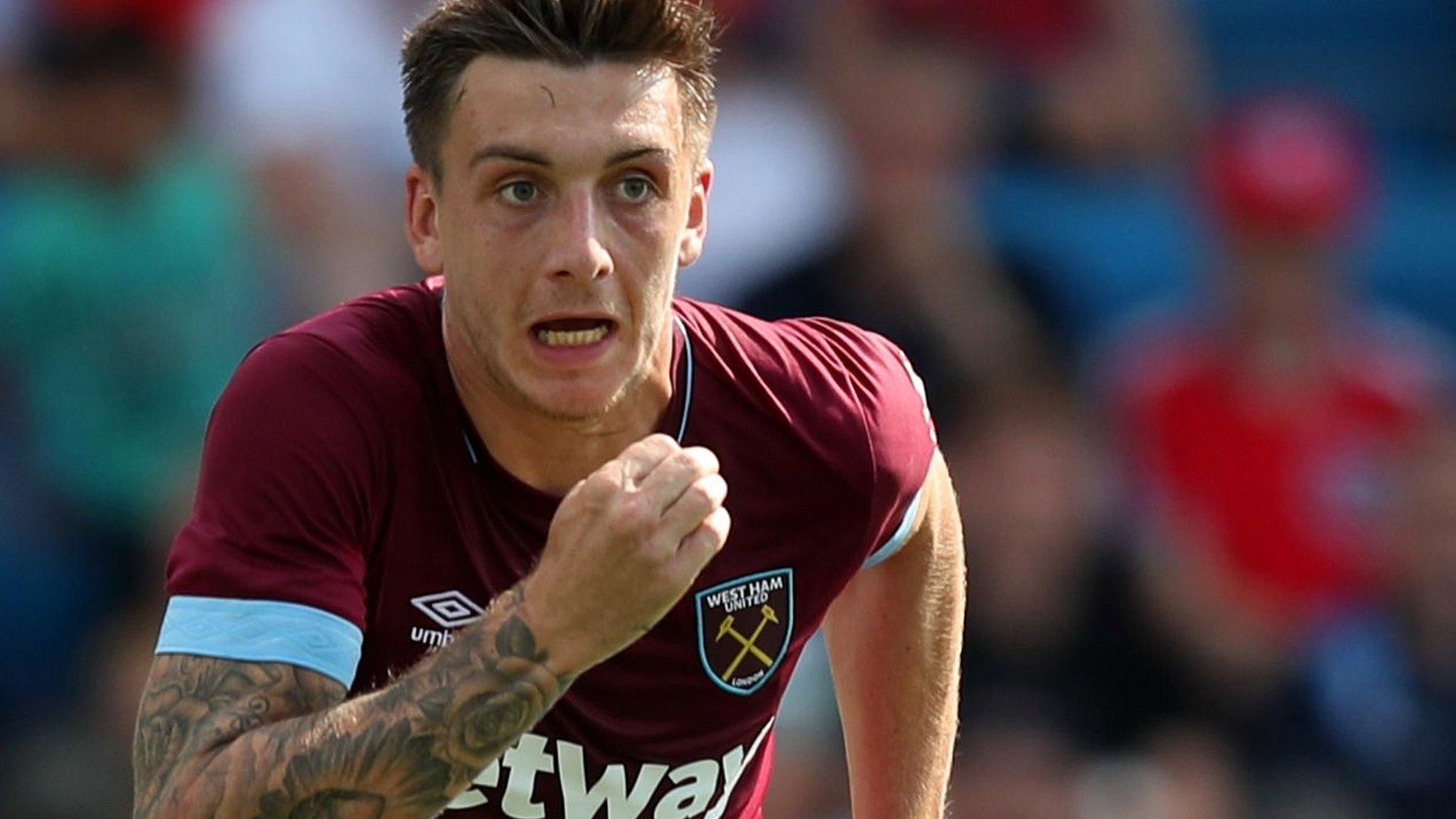 Jordan Hugill in action for West Ham