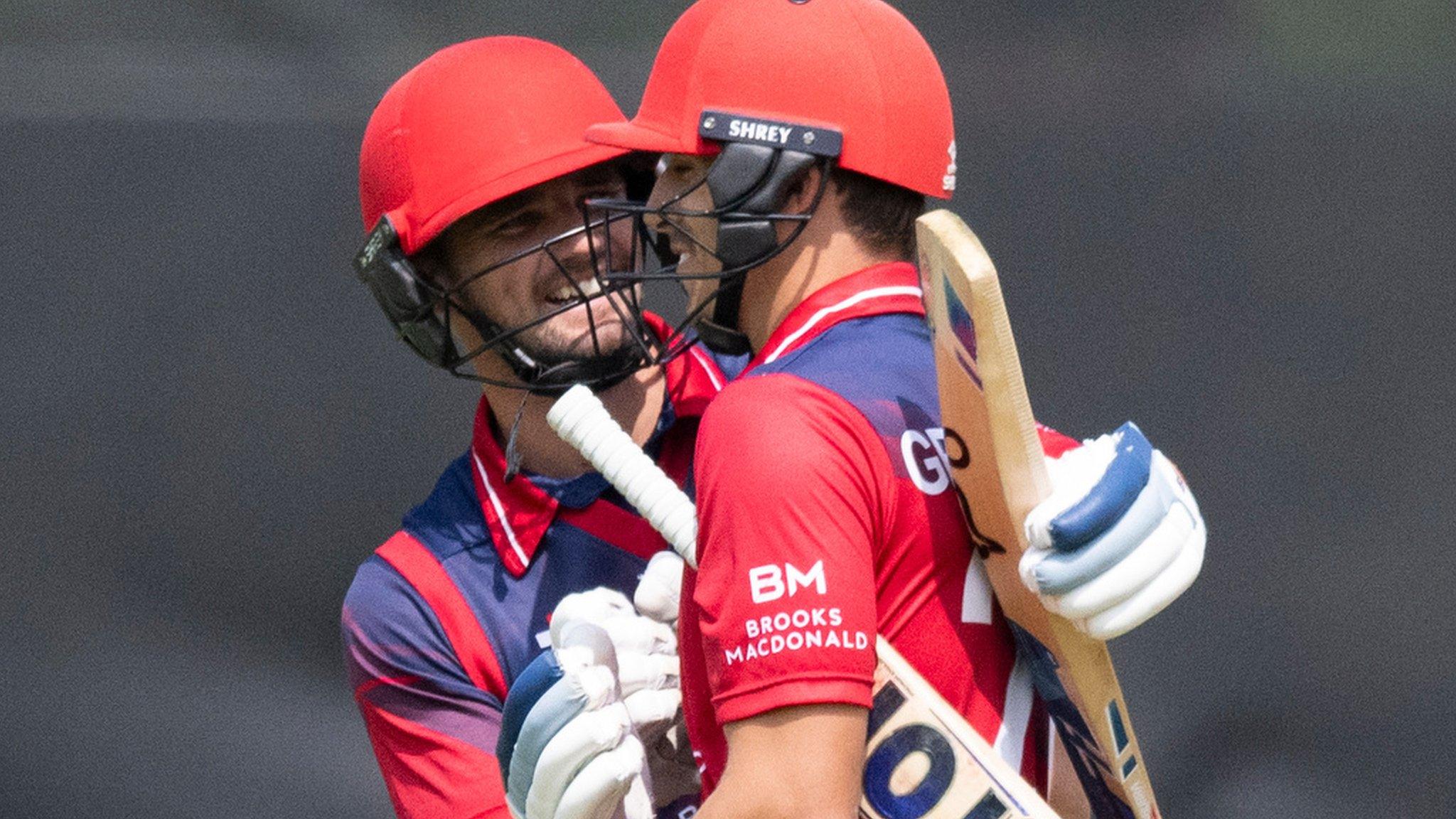 Jersey cricket team celebrate