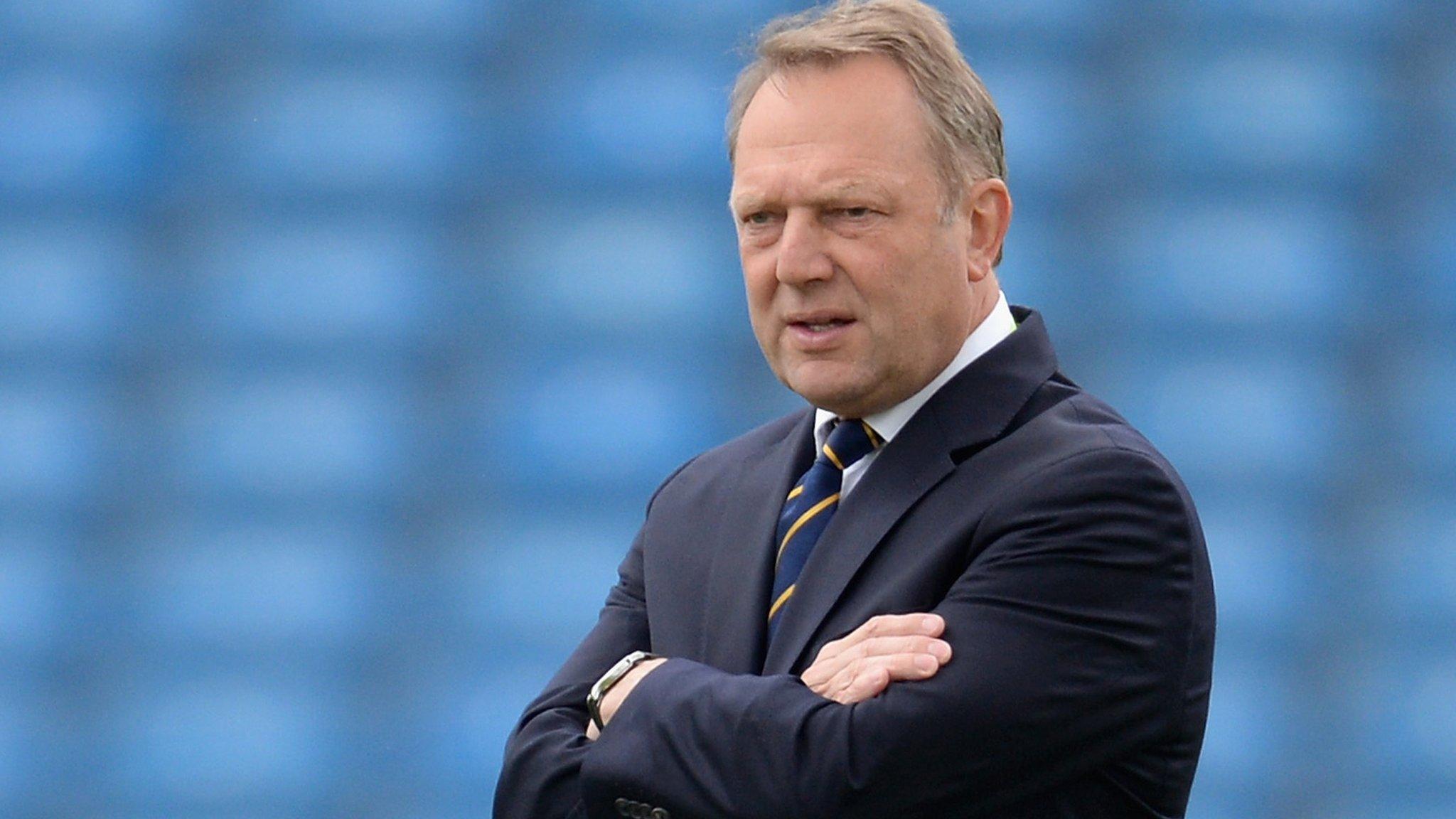 Paul Downton looks on during a training session