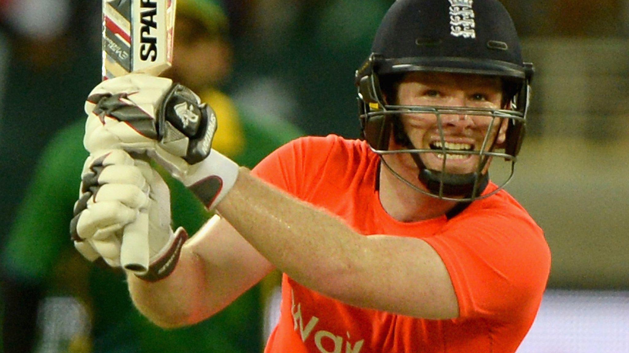 England captain Eoin Morgan batting