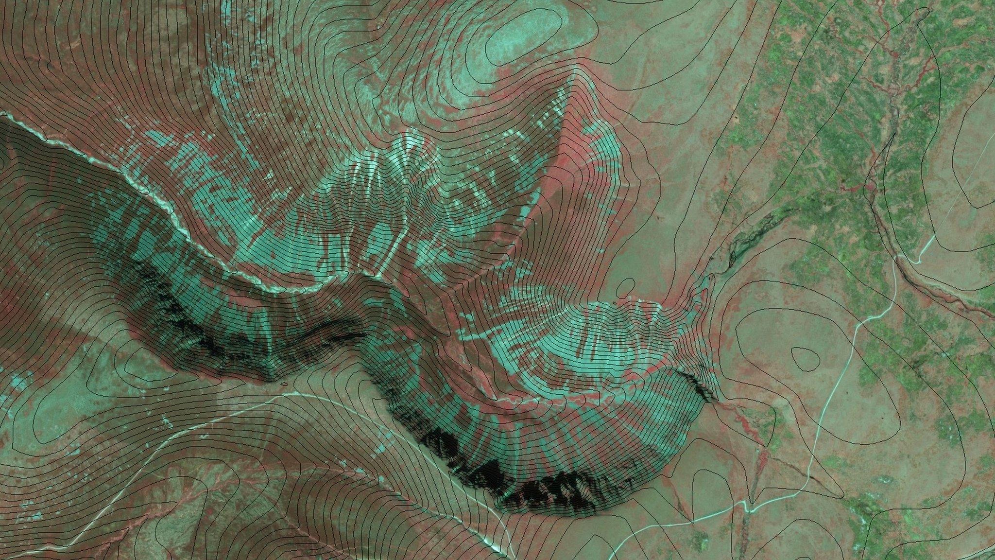 False colour near-infrared aerial image of Glenfeshie in Cairngorms