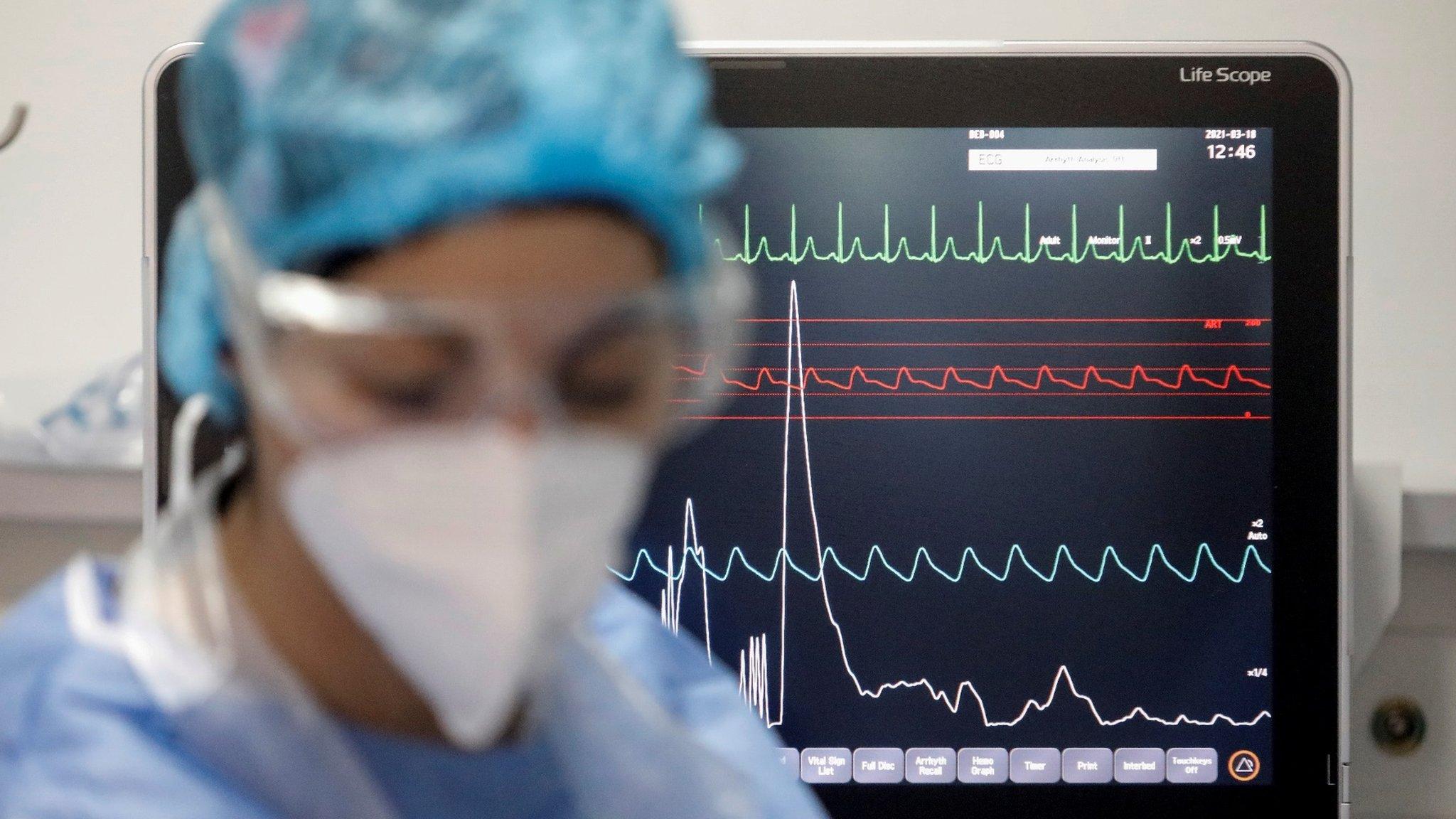 Hospital worker wearing PPE