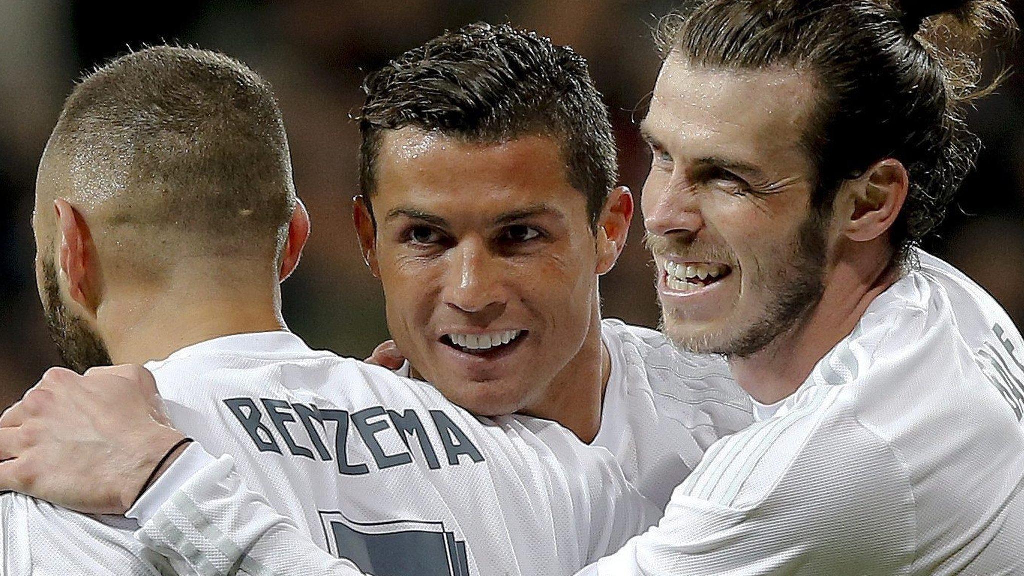 Karim Benzema, Cristiano Ronaldo and Gareth Bale