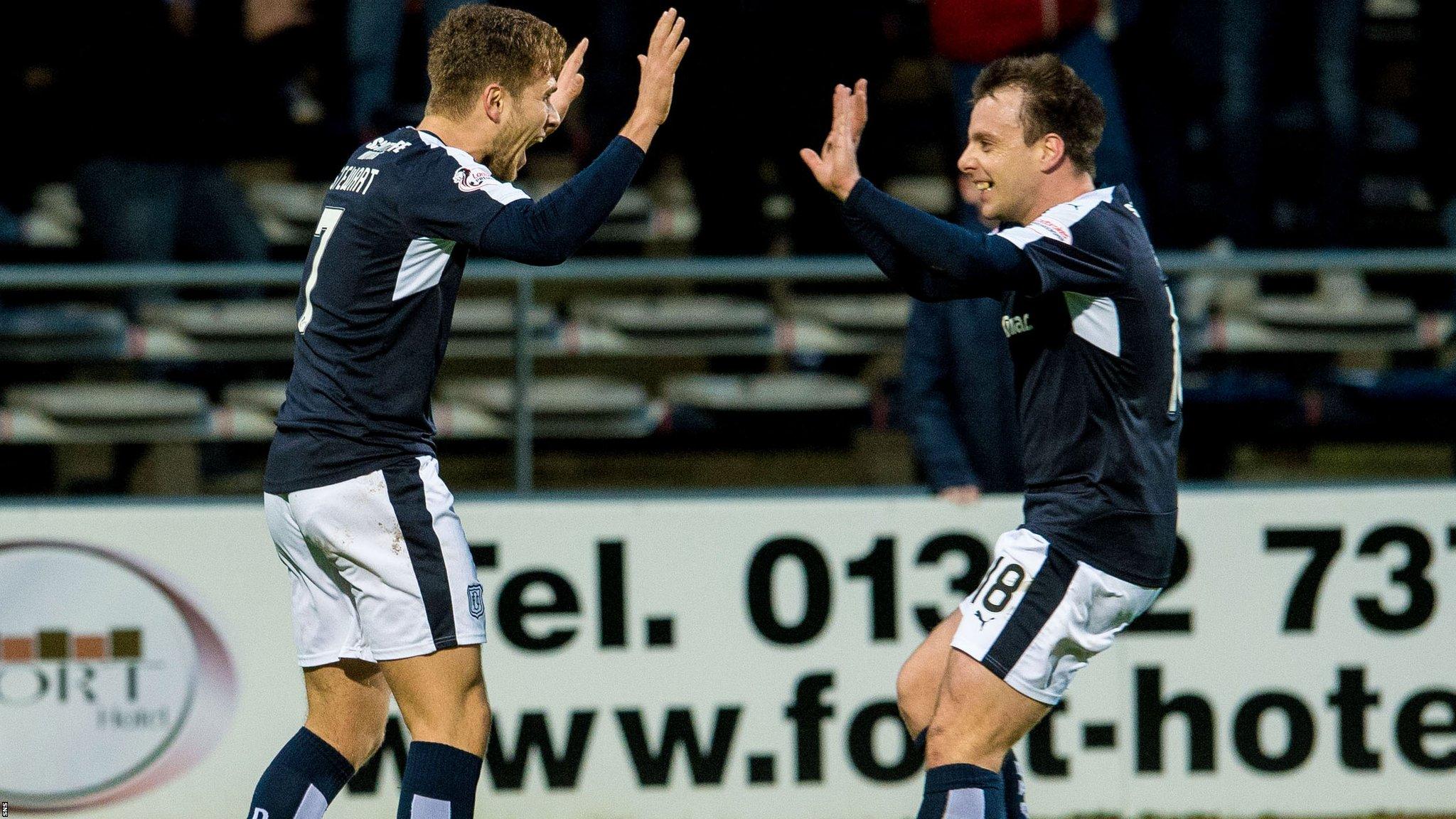 Dundee players celebrate