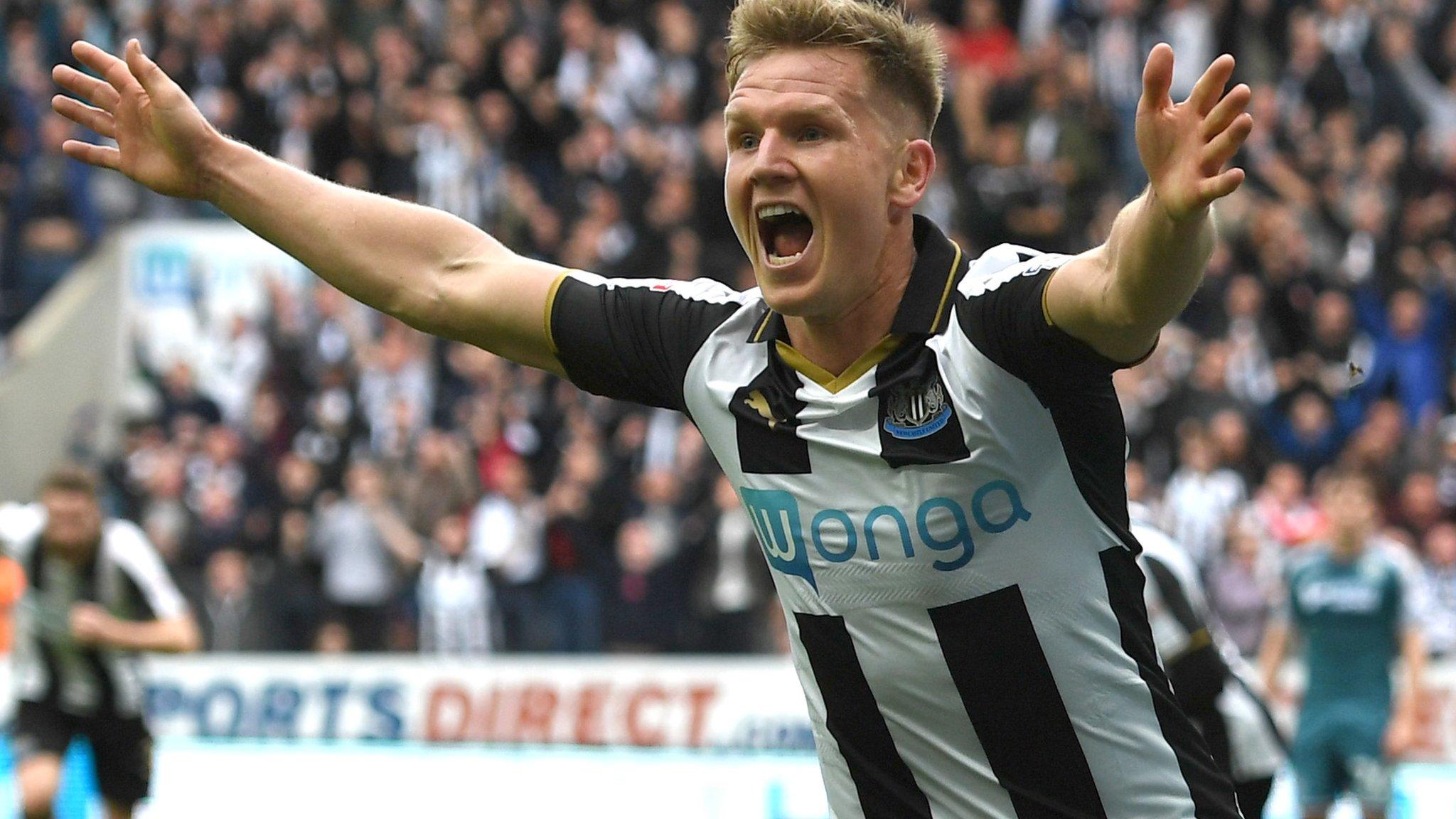 Matt Ritchie scores Newcastle's second goal against Wigan