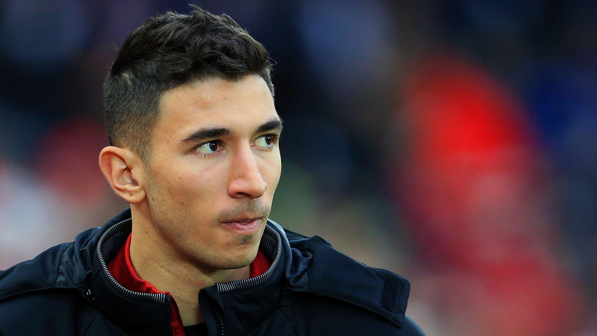 Marko Grujic prepares before a Liverpool game