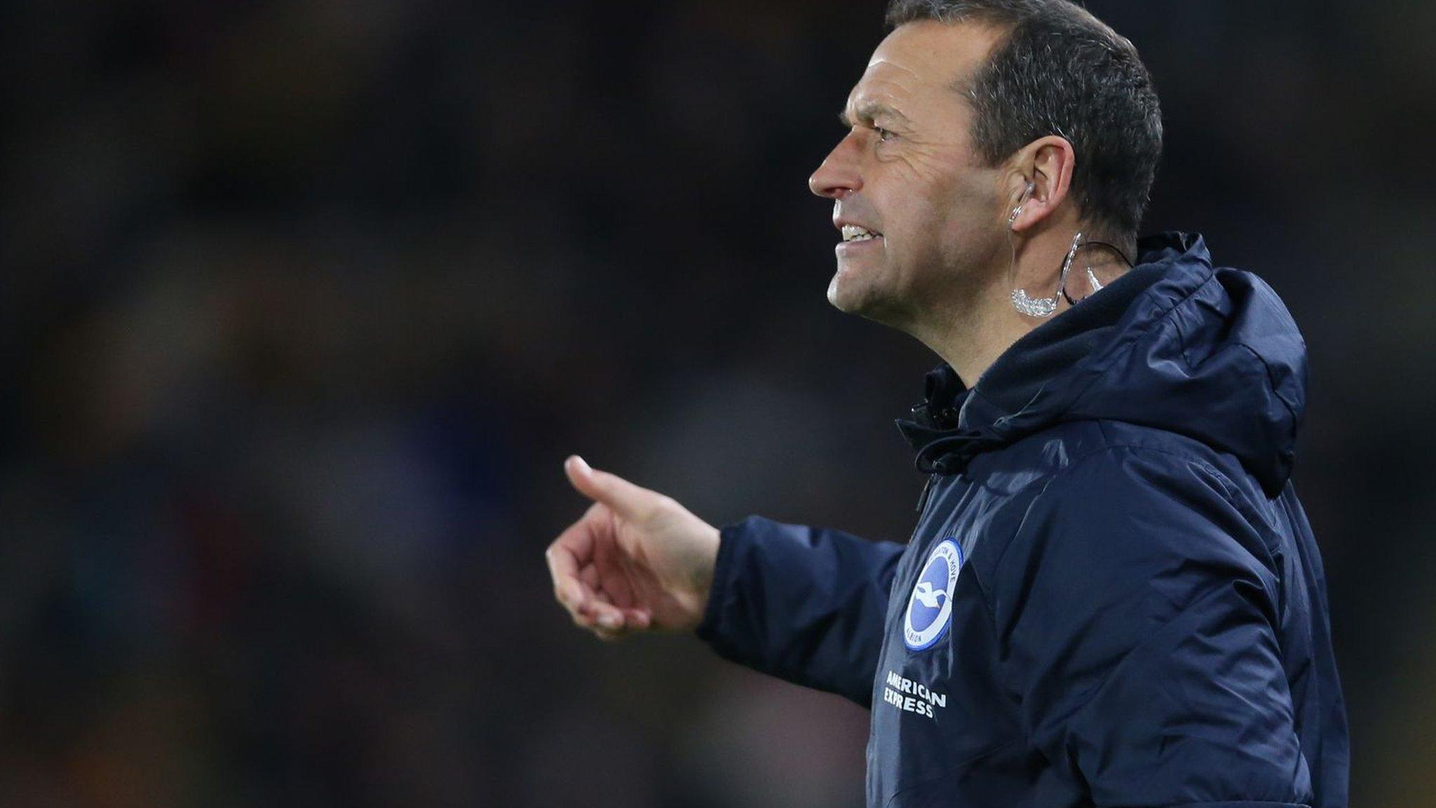 Colin Calderwood on the sideline for Brighton