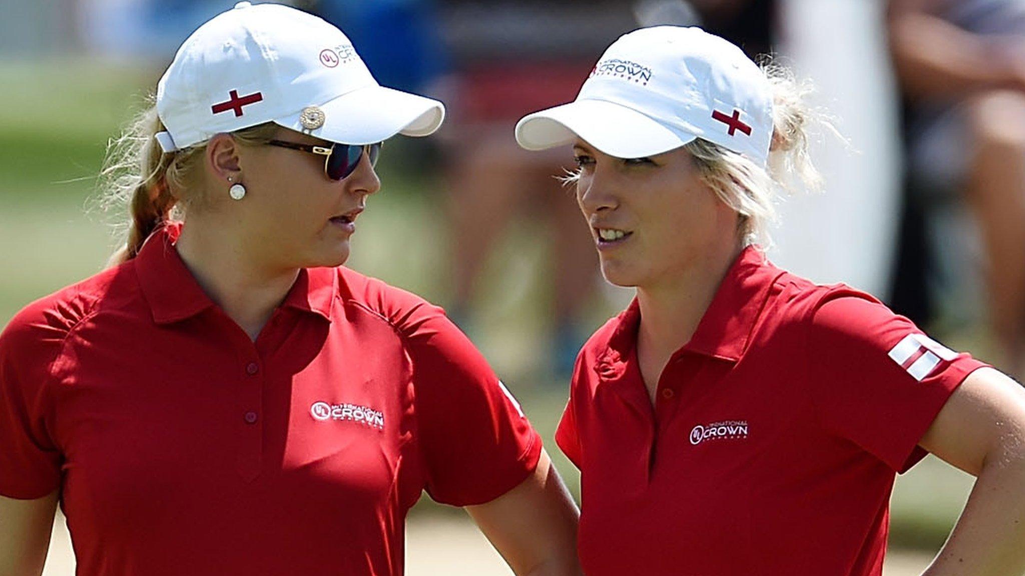 England's Charley Hull (left) and Mel Reid