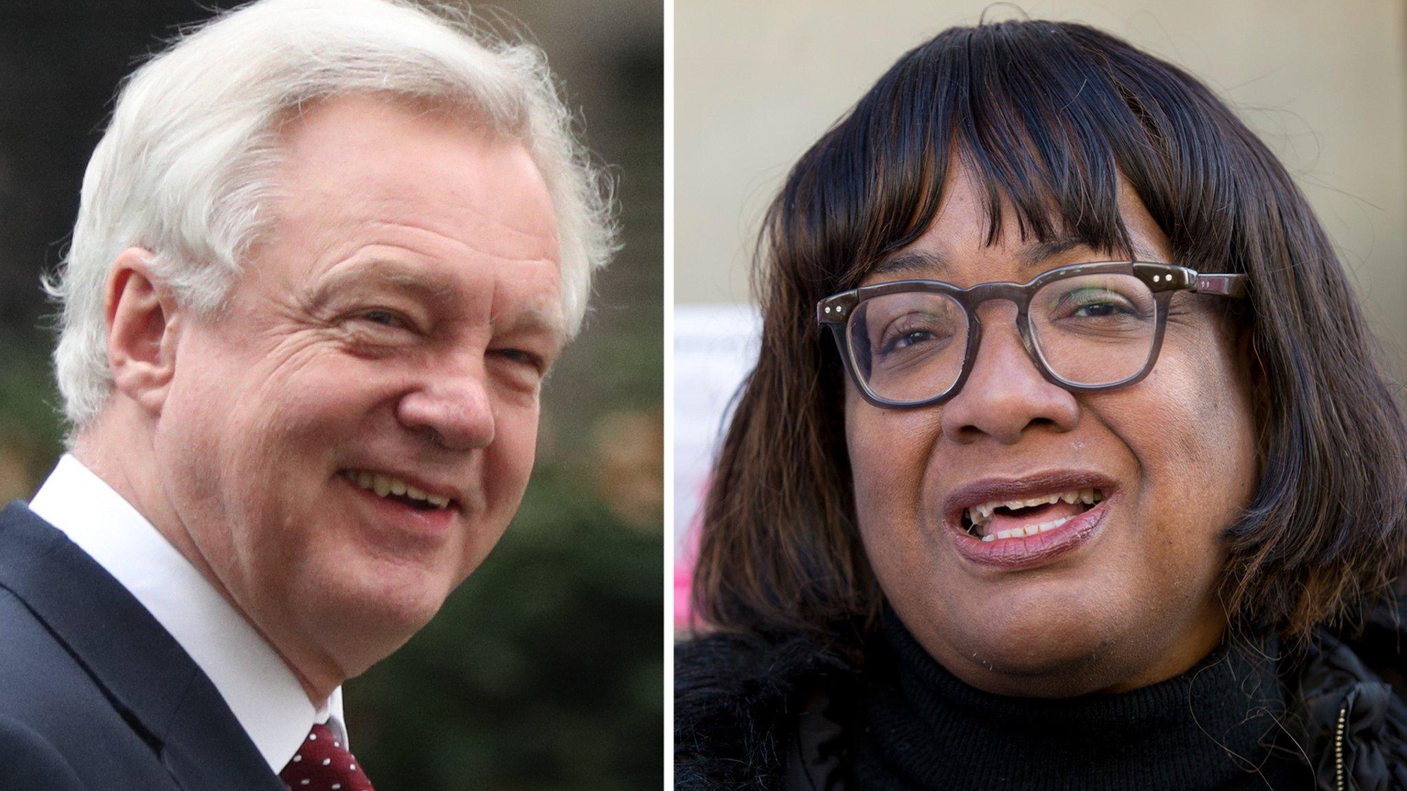 David Davis and Diane Abbott