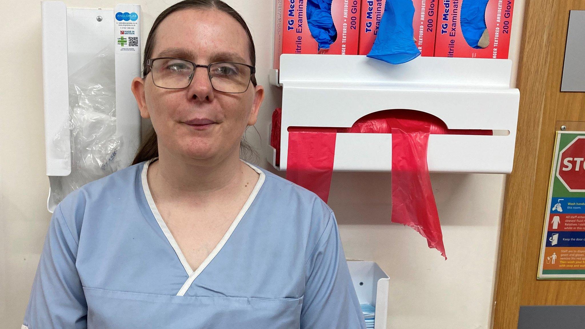 Michelle Milson at work in Middlesbrough's James Cook University Hospital