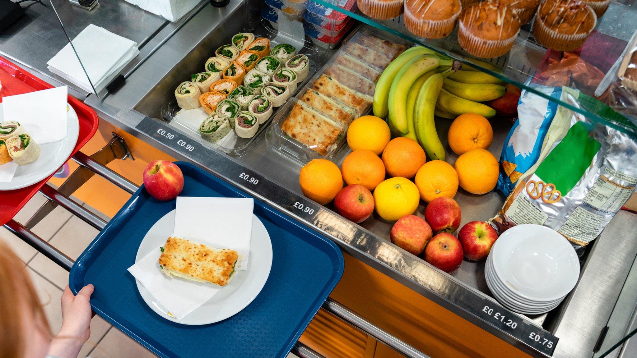 Stock image of a school dinner