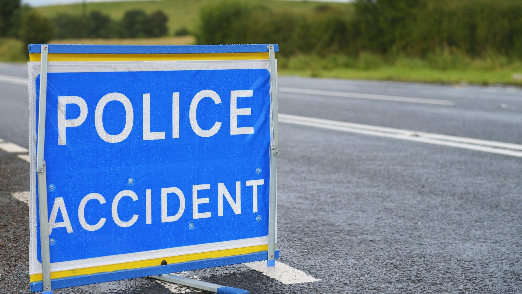 police accident sign