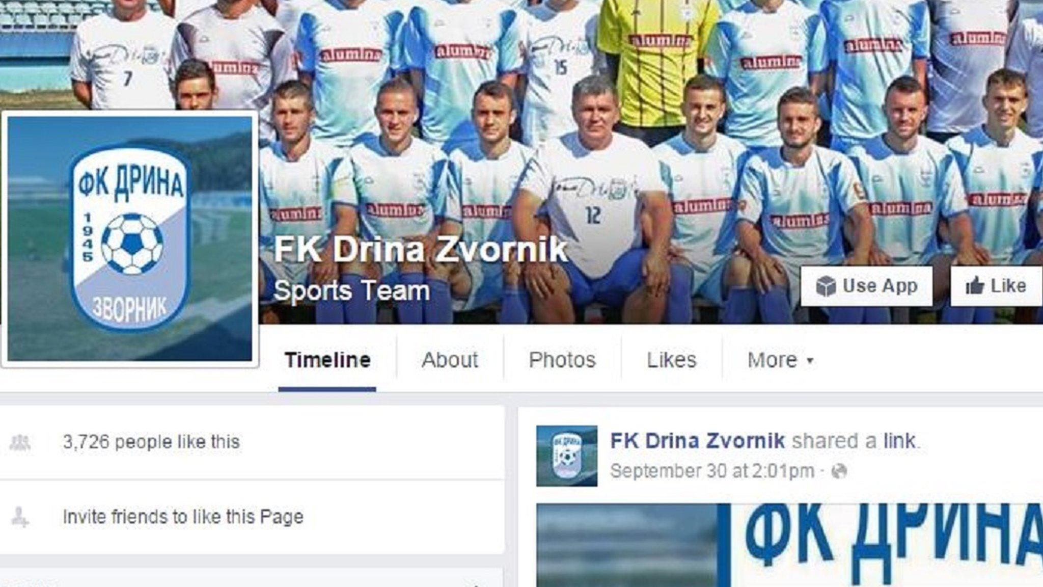 FK Drina Zvornik Facebook page