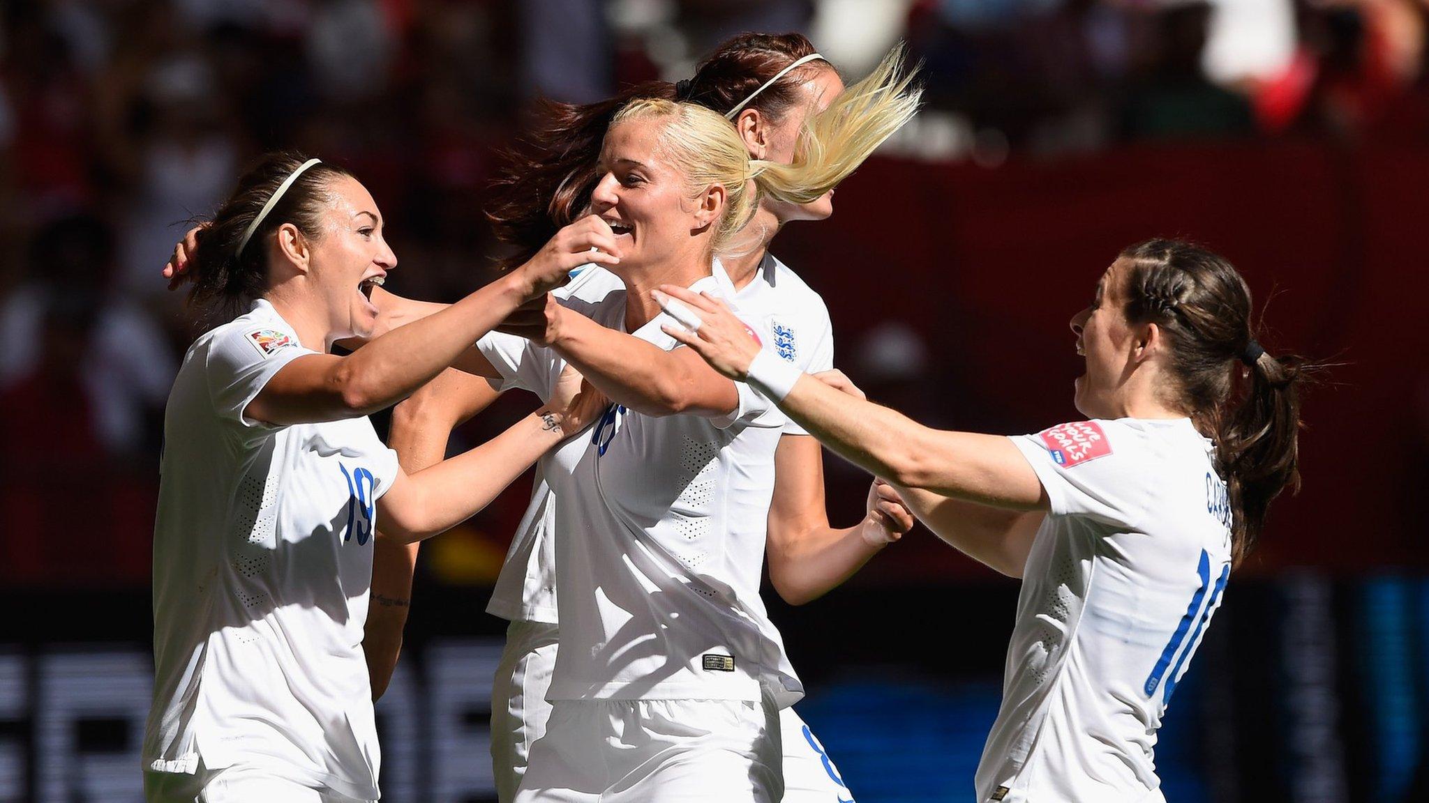 England women celebrate