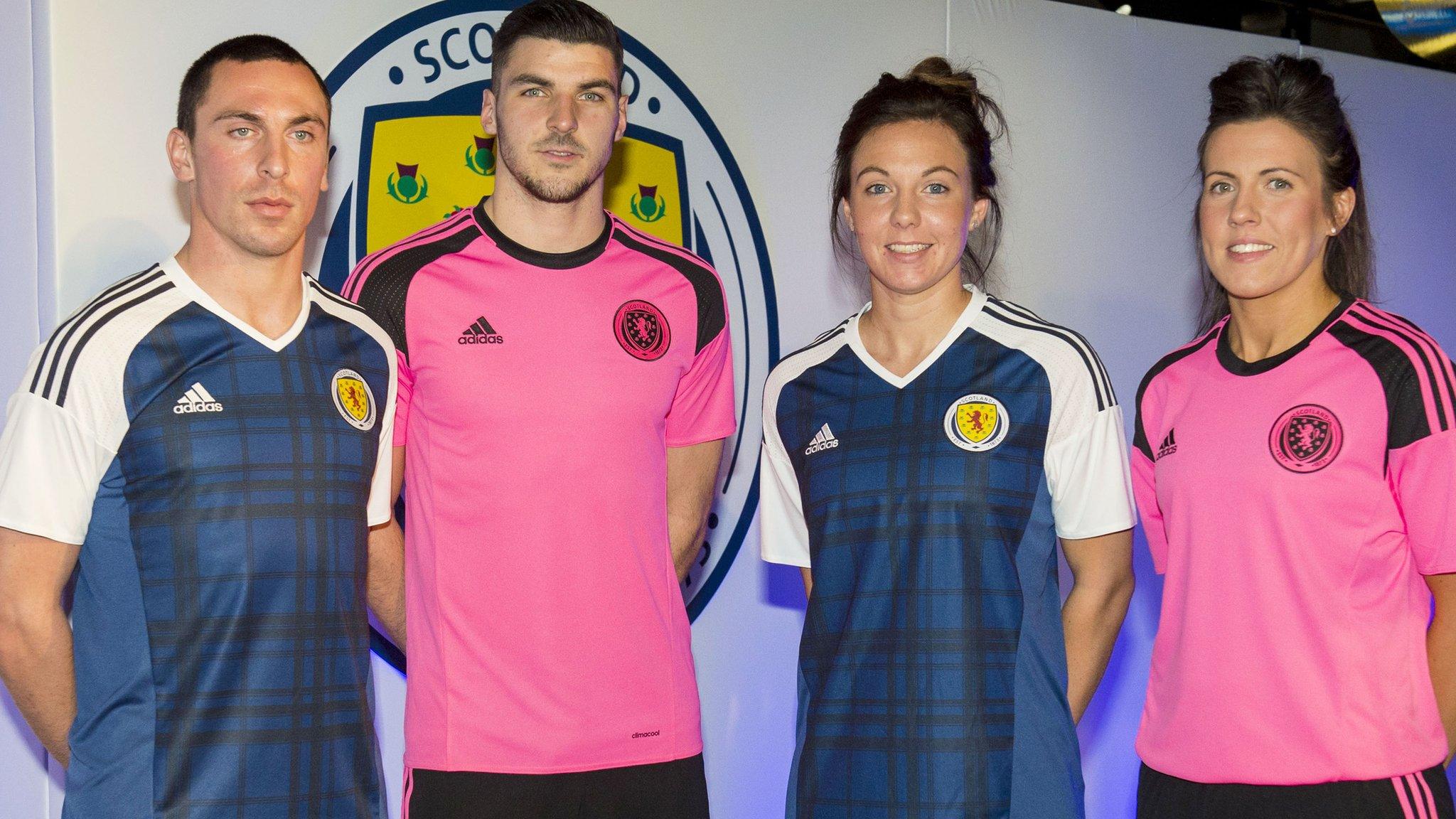 Scotland home and away strips