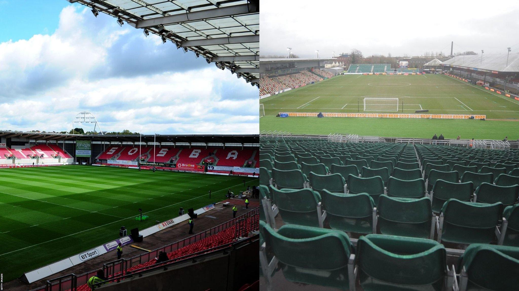 Parc y Scarlets and Rodney Parade