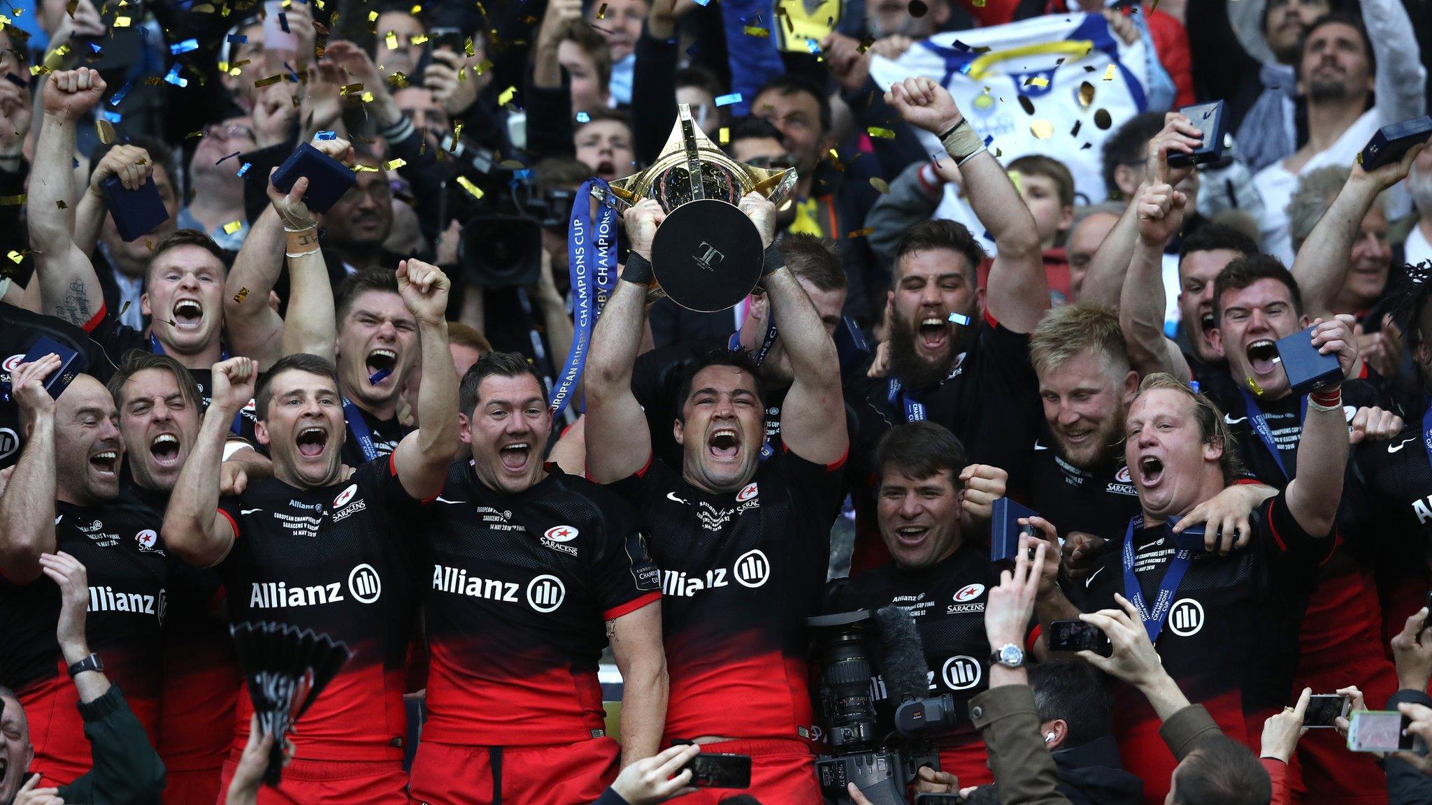 Saracens celebrate 2016 European Cup win